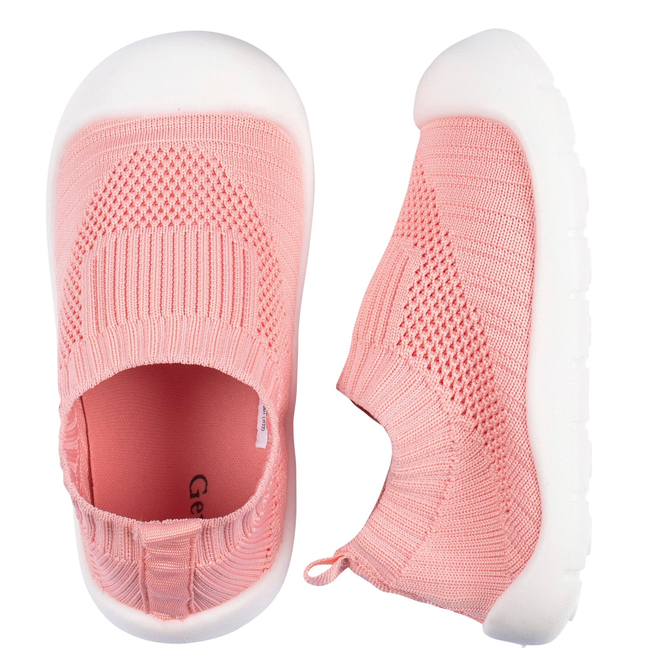 Toddler Girls Pink Stretchy Knit Slip-On Sneaker - Image 2