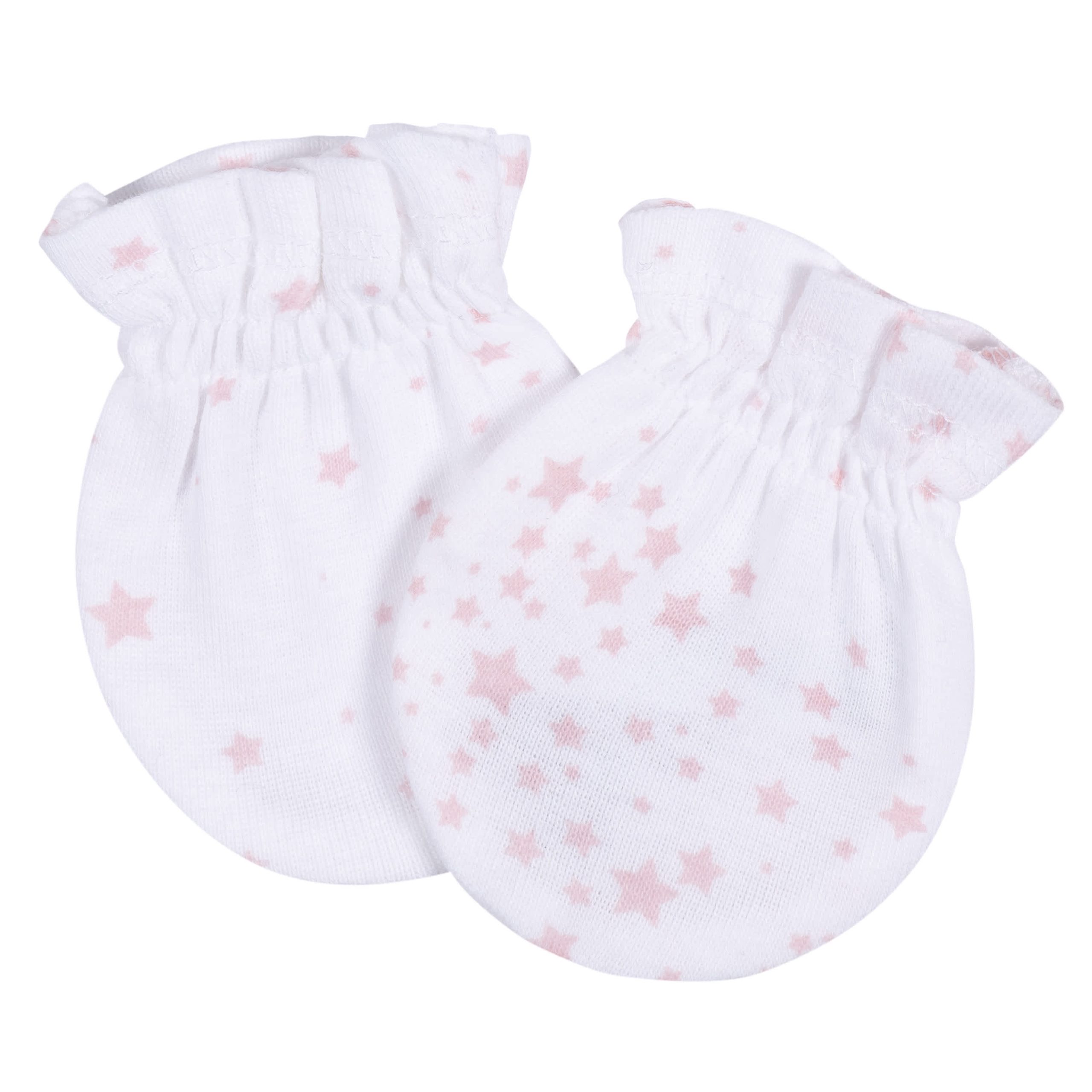 2-Pack Baby Girls Stars No Scratch Mittens - Image 2