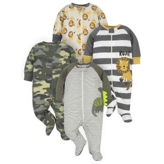 4-Pack Baby Boys Dino & Lion Sleep 'N Plays