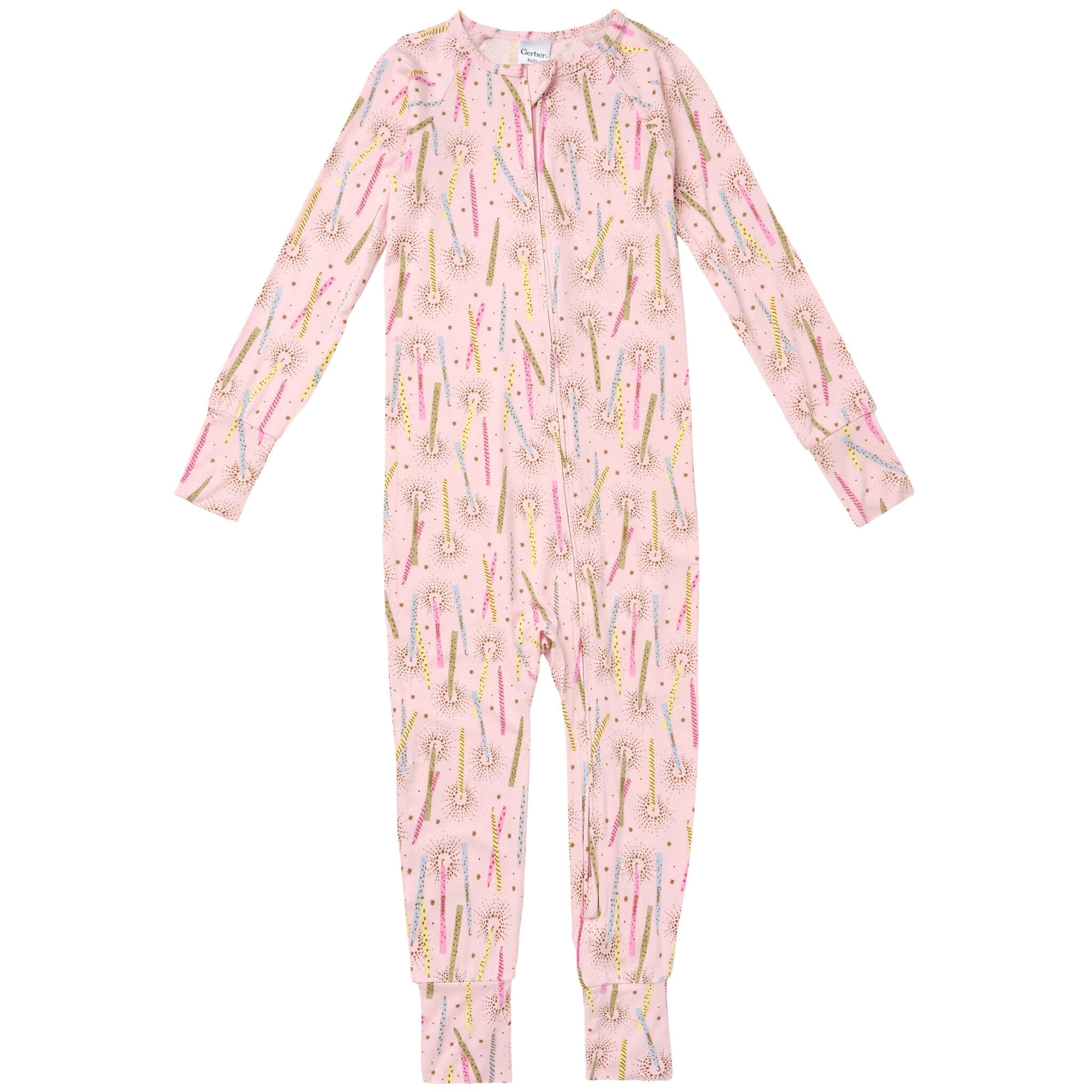 Infant & Toddler Girls Pink Candle Snug Fit Footless Pajamas