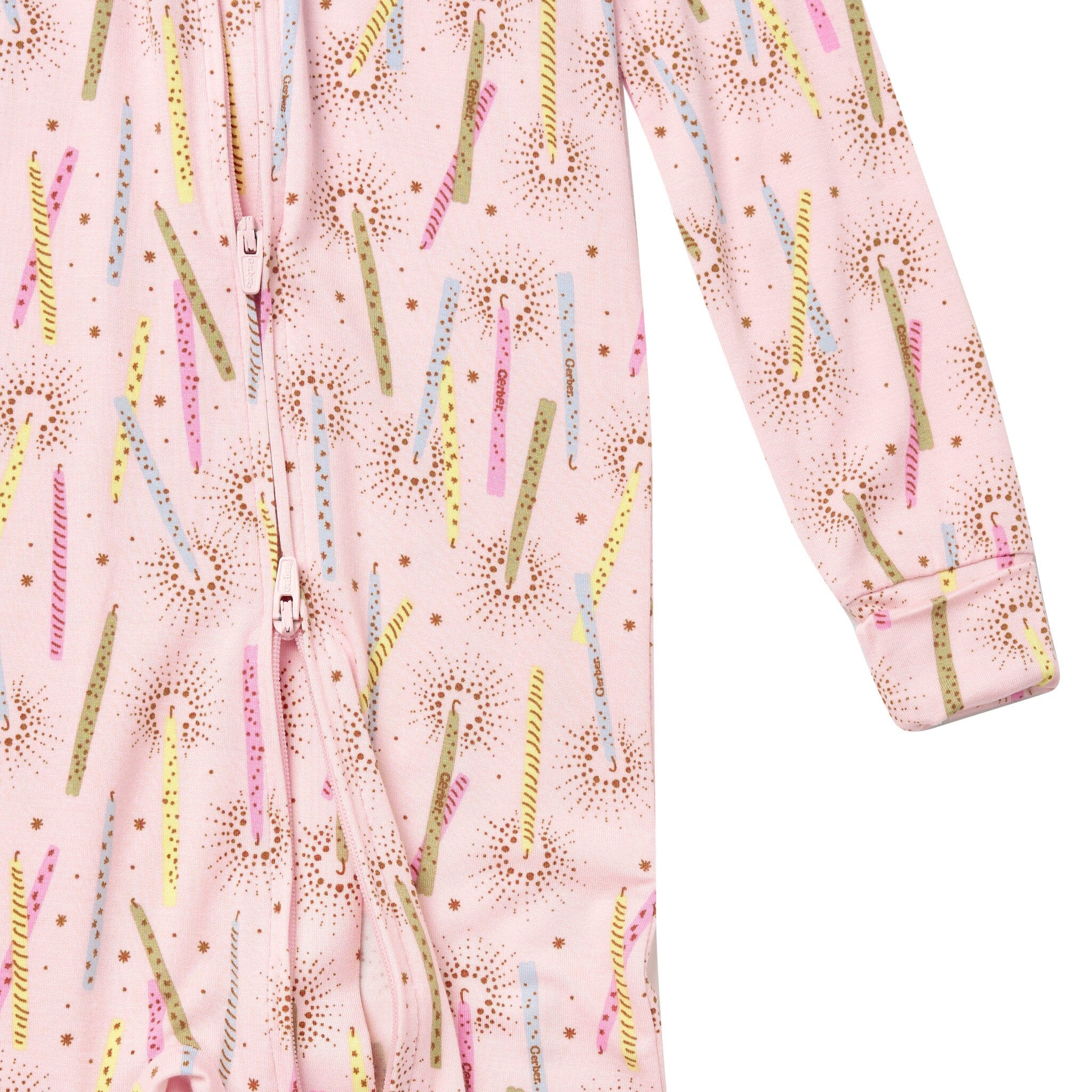 Infant & Toddler Girls Pink Candle Snug Fit Footless Pajamas - Image 3