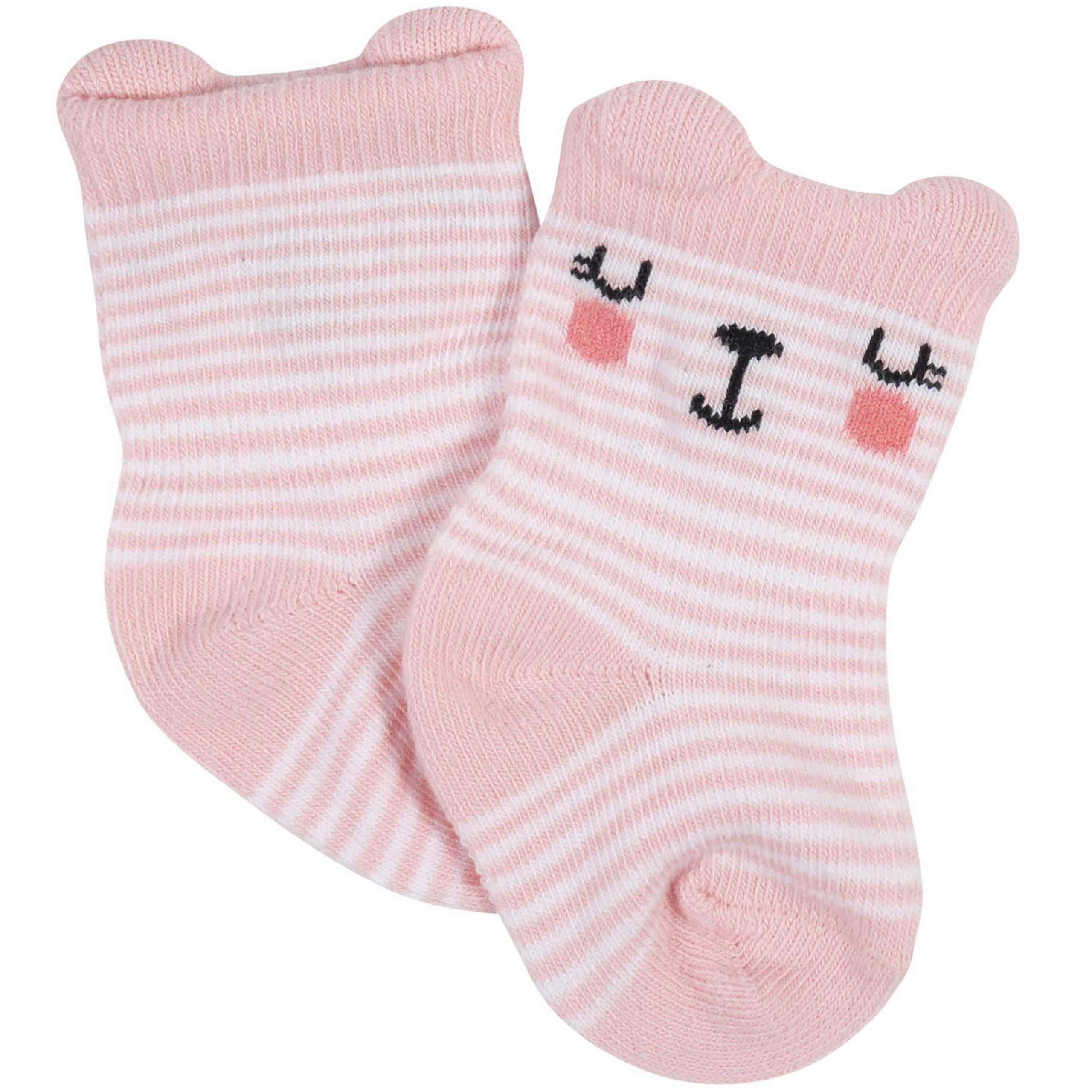 10-Pack Baby Girls Garden Floral & White Wiggle Proof® Socks - Image 3