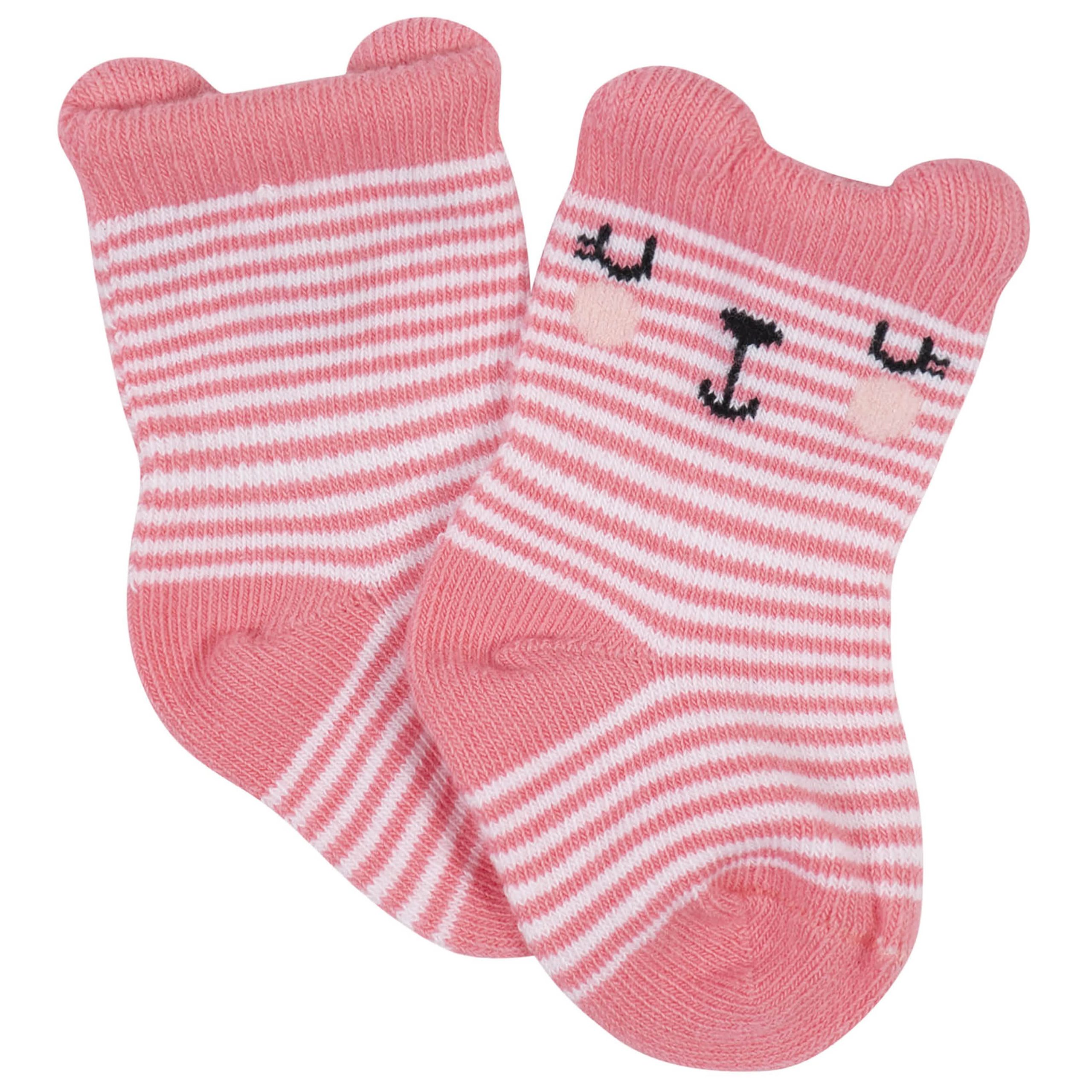 10-Pack Baby Girls Garden Floral & White Wiggle Proof® Socks - Image 4