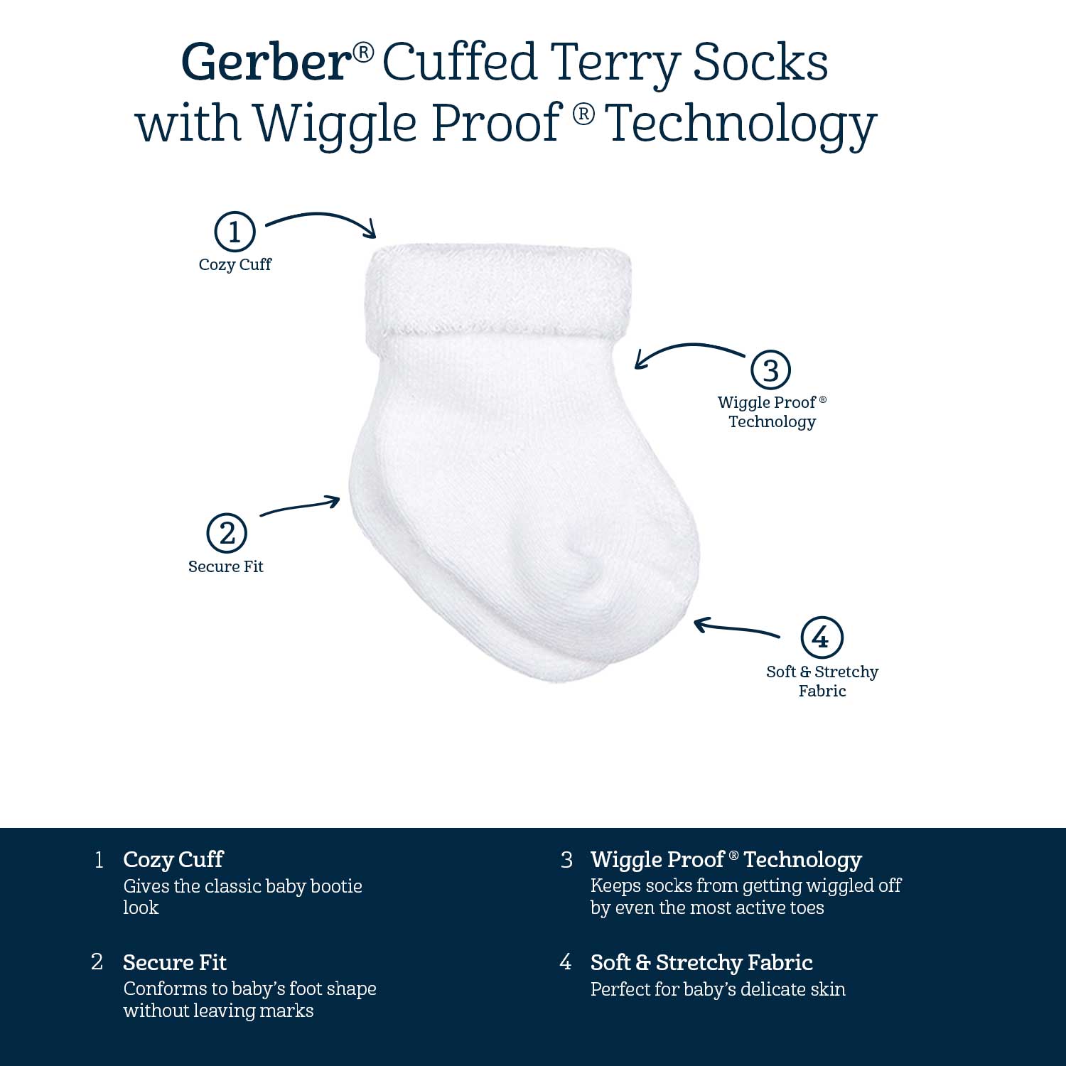 10-Pack Baby Girls Garden Floral & White Wiggle Proof® Socks - Image 8