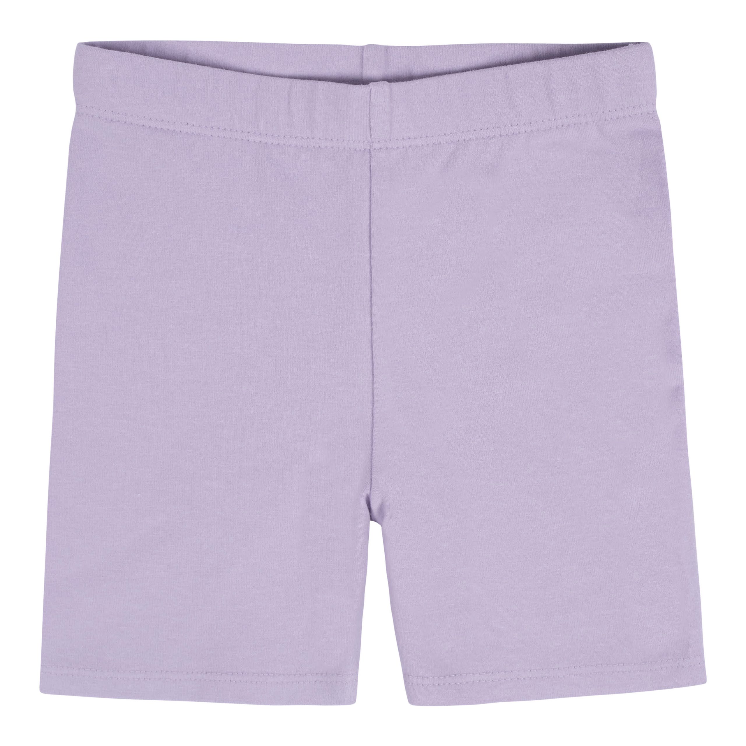 2-Pack Infant Girls Pink & Purple Pull-On Bike Shorts - Image 3