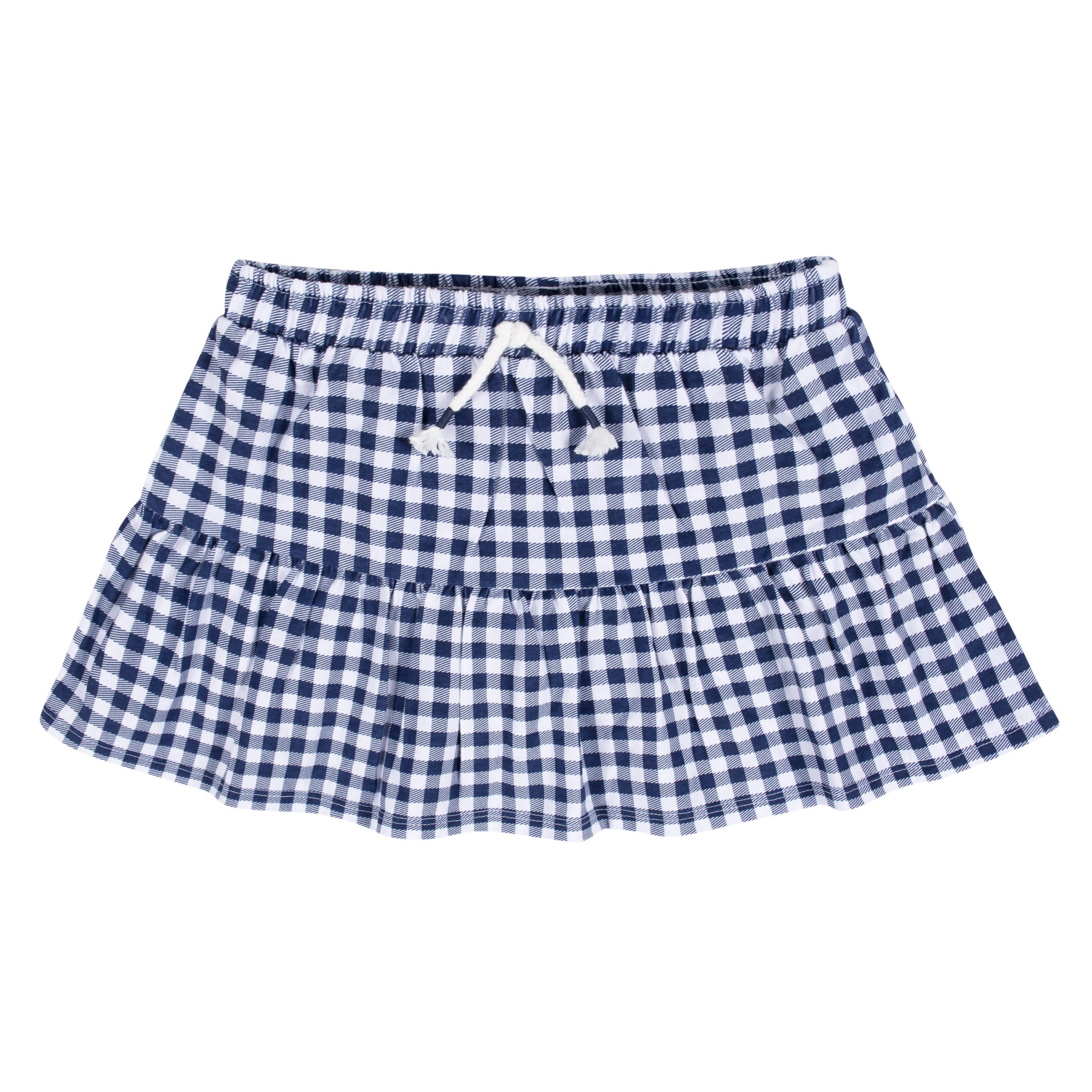 2-Pack Infant Girls Blue Floral Skorts - Image 7