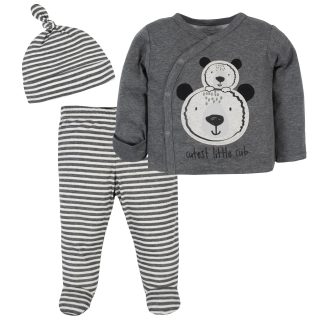 3-Piece Baby Boys Bear Take Me Home Set