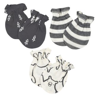 3-Pack Baby Boys Bear No Scratch Mittens