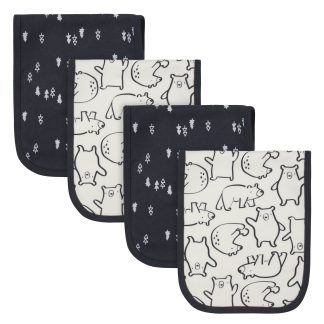 4-Pack Baby Boys Bear Terry Burpcloths