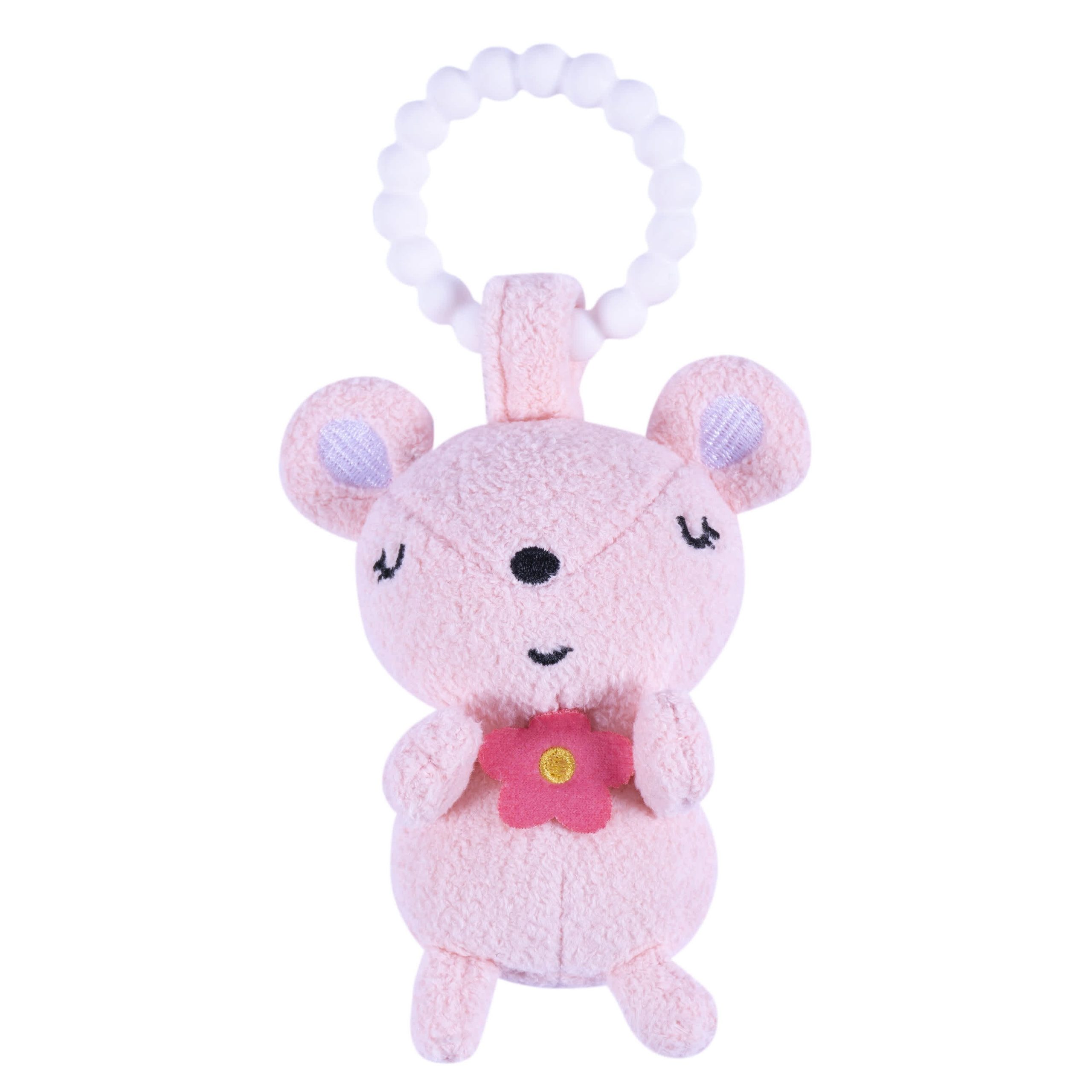 2-Piece Baby Girls Cat & Mouse Rattle and Teether Set - Image 7