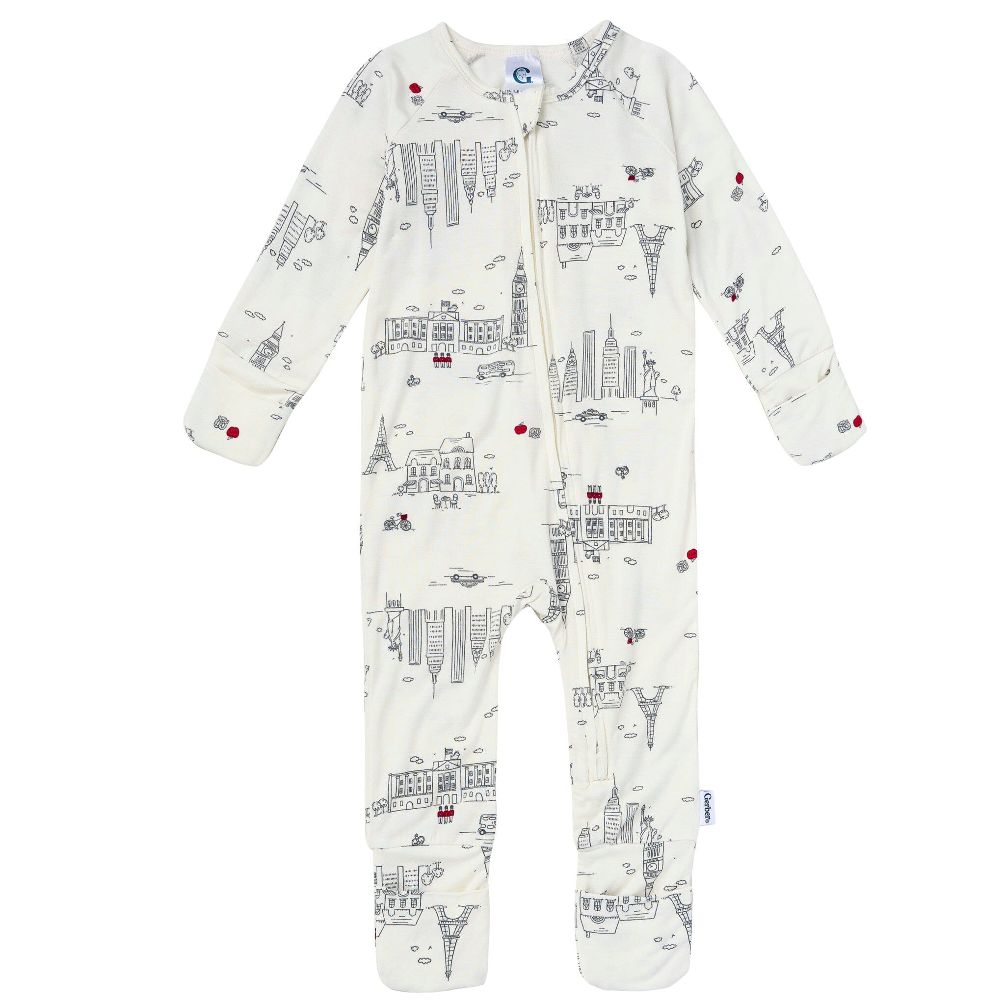 Baby & Toddler Neutral Ivory City Snug Fit Footless Pajamas