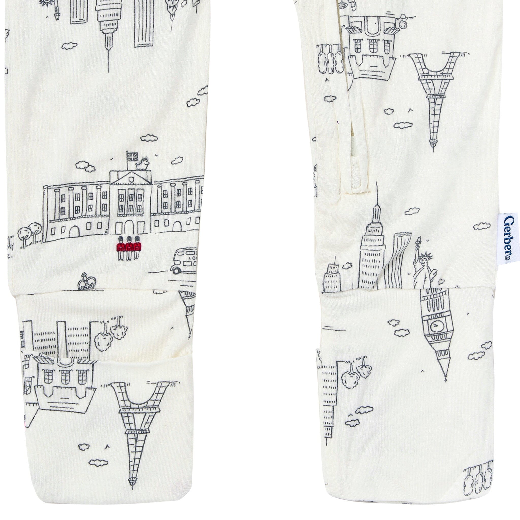 Baby & Toddler Neutral Ivory City Snug Fit Footless Pajamas - Image 2