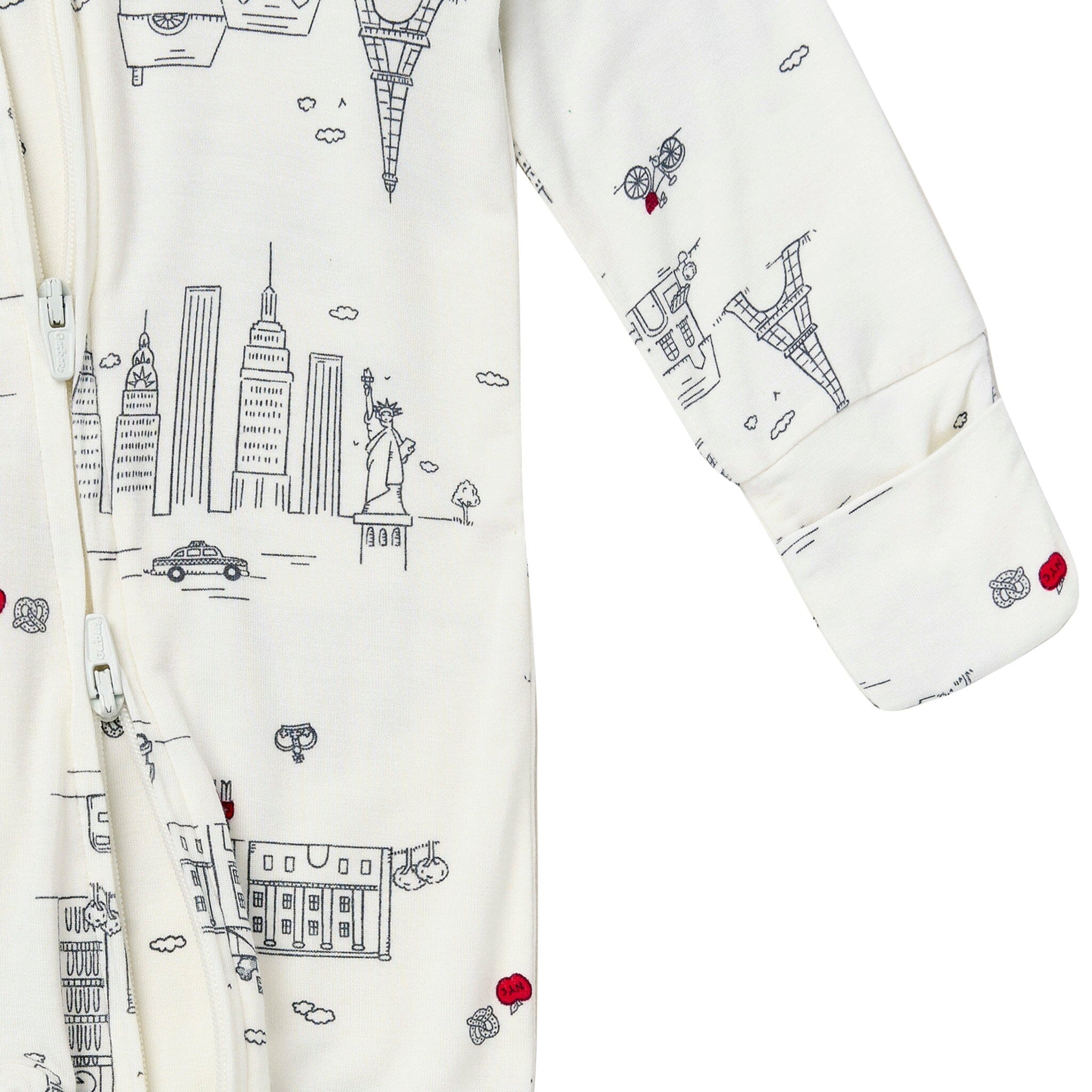 Baby & Toddler Neutral Ivory City Snug Fit Footless Pajamas - Image 3