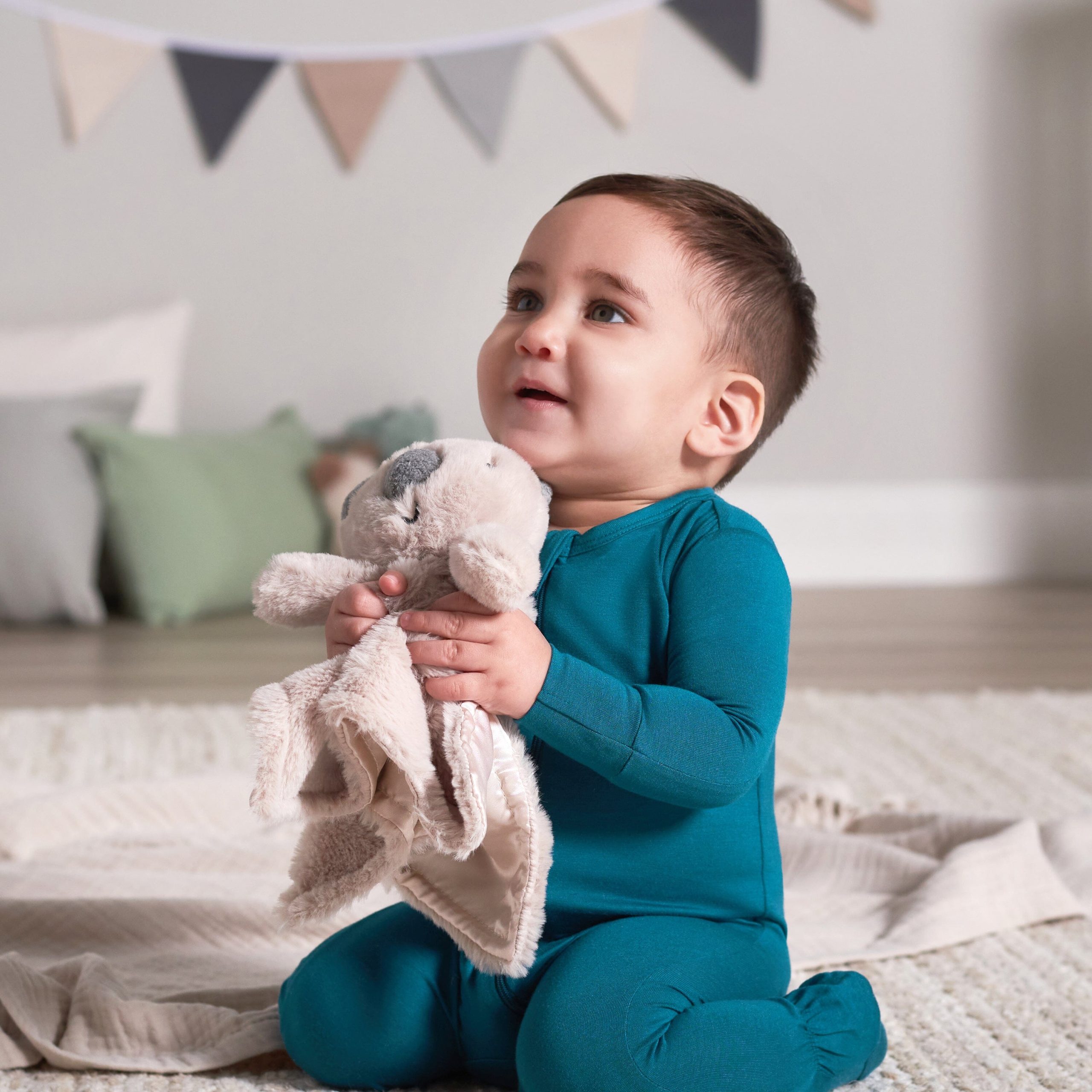 Embroidered Baby Neutral Koala Bear Security Blanket - Image 5