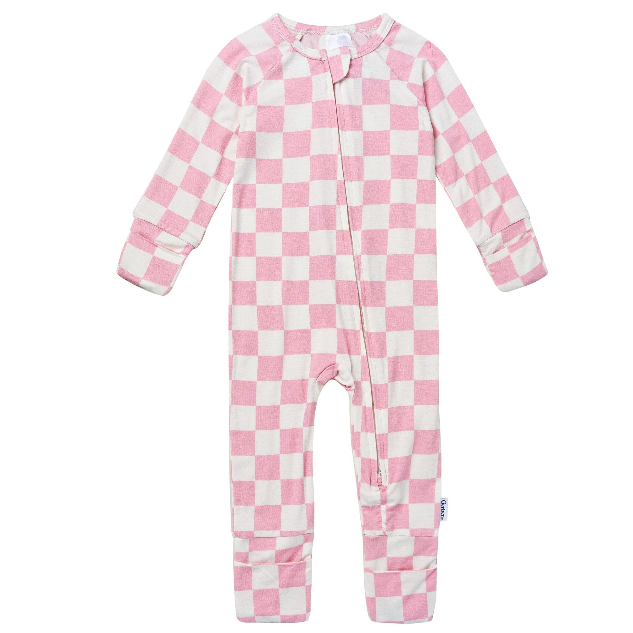 Baby & Toddler Girls Pink Check Snug Fit Footless Pajamas