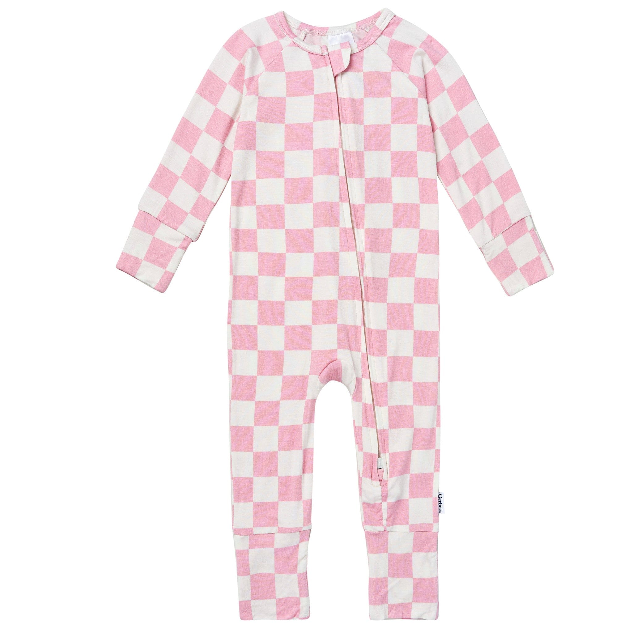 Baby & Toddler Girls Pink Check Snug Fit Footless Pajamas - Image 6