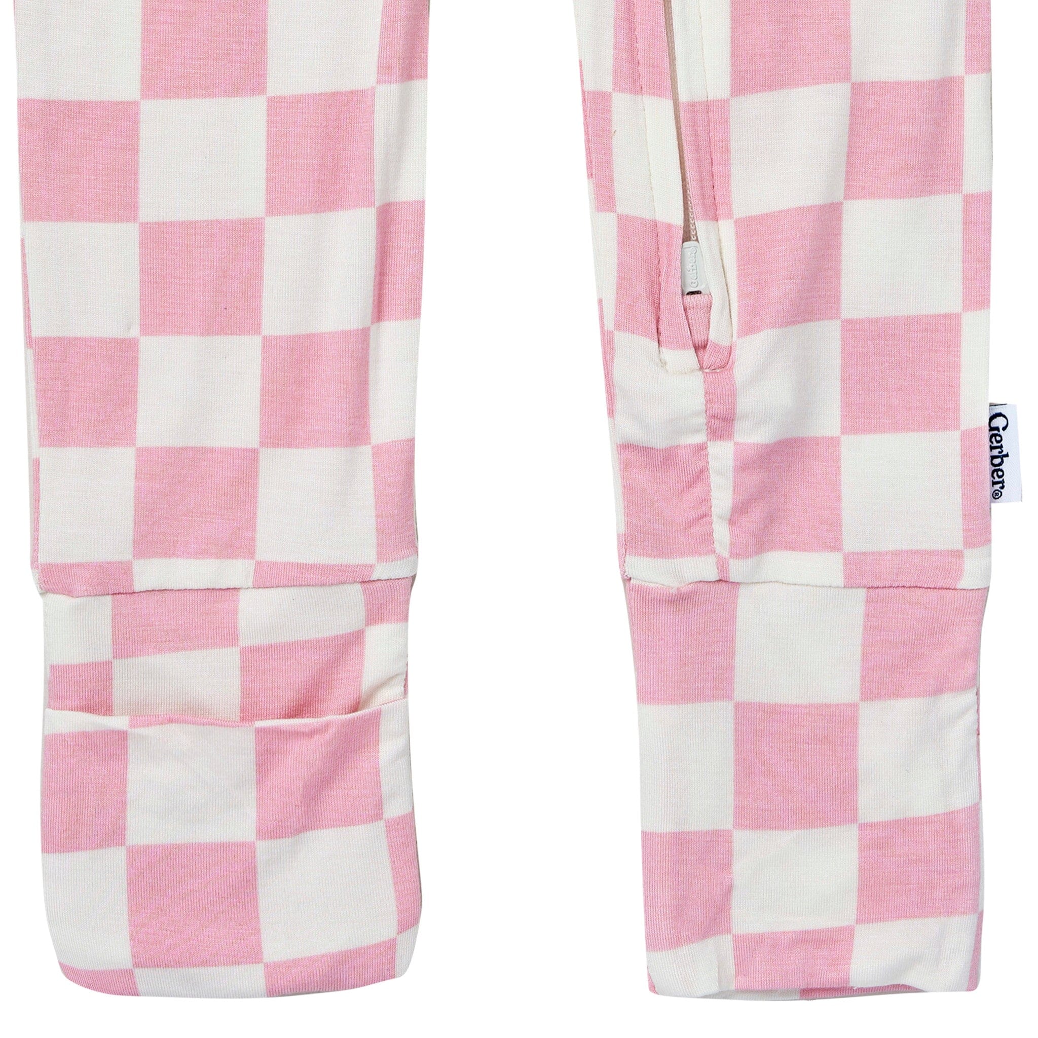 Baby & Toddler Girls Pink Check Snug Fit Footless Pajamas - Image 7