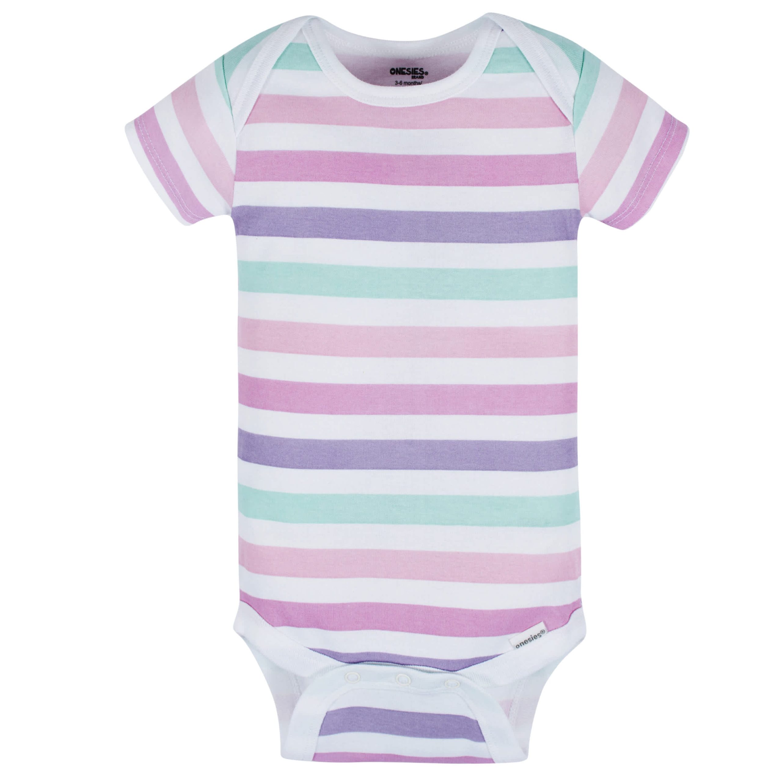 8-Pack Baby Girls Rainbow Floral Short Sleeve Onesies® Bodysuits - Image 7