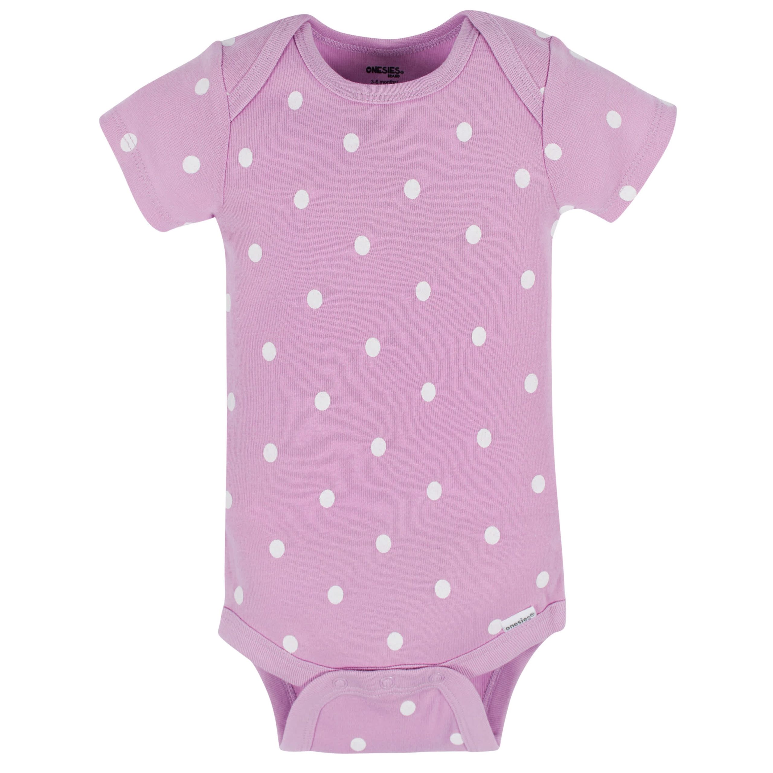 8-Pack Baby Girls Rainbow Floral Short Sleeve Onesies® Bodysuits - Image 8