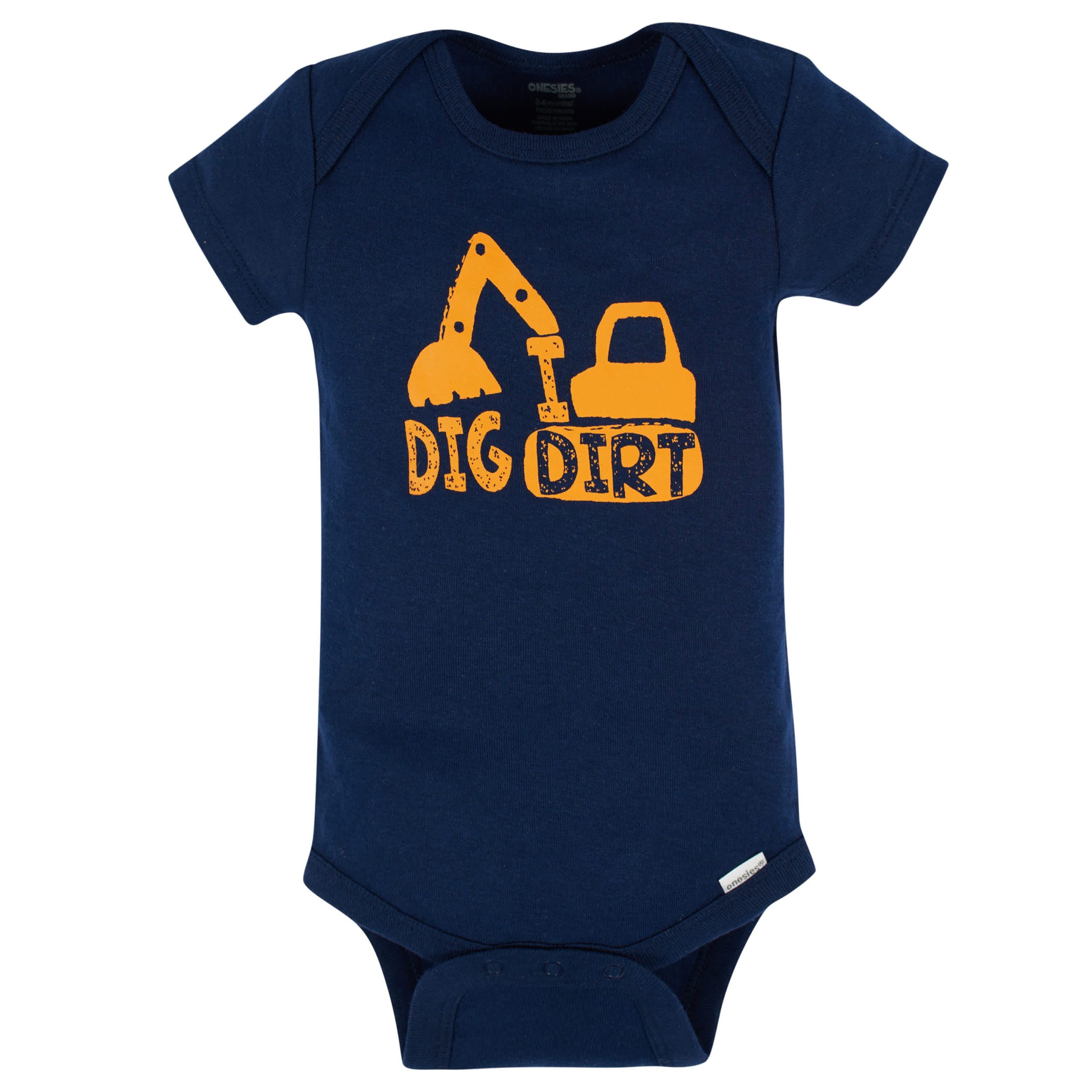 8-Pack Baby Boys Construction Zone Short Sleeve Onesies® Bodysuits - Image 4