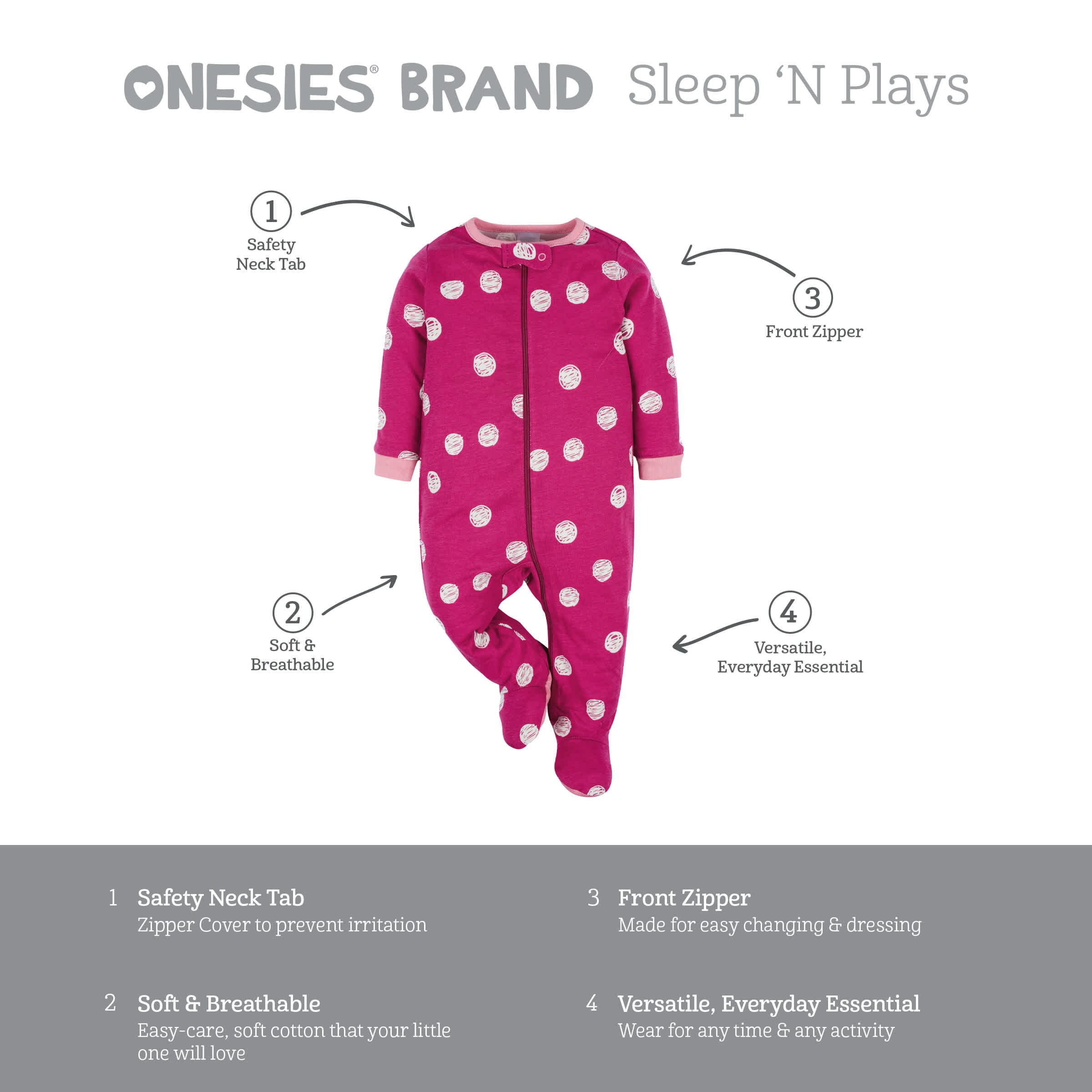 4-Pack Baby Girls Floral Fox Sleep 'N Plays - Image 7