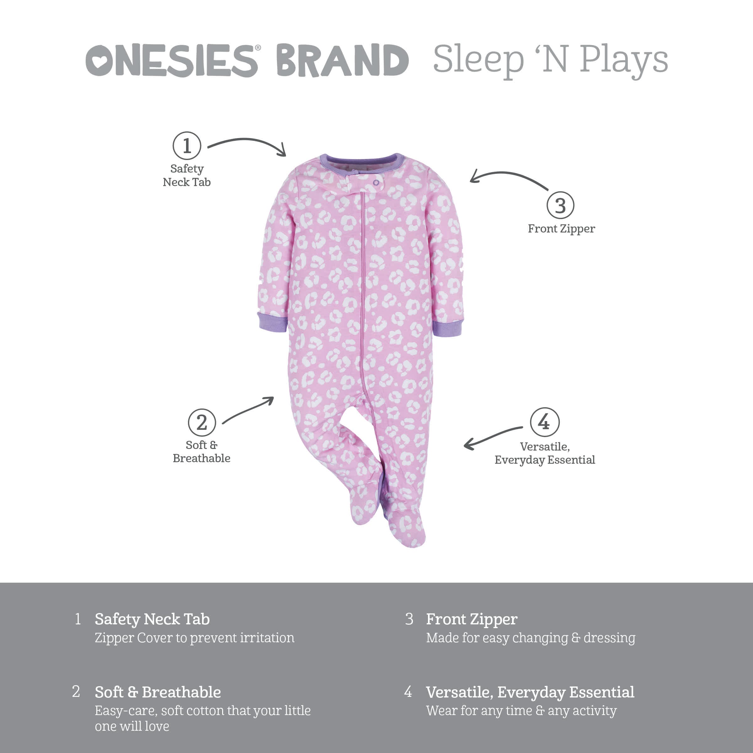 4-Pack Baby Girls Rainbow Floral Sleep 'N Plays - Image 7