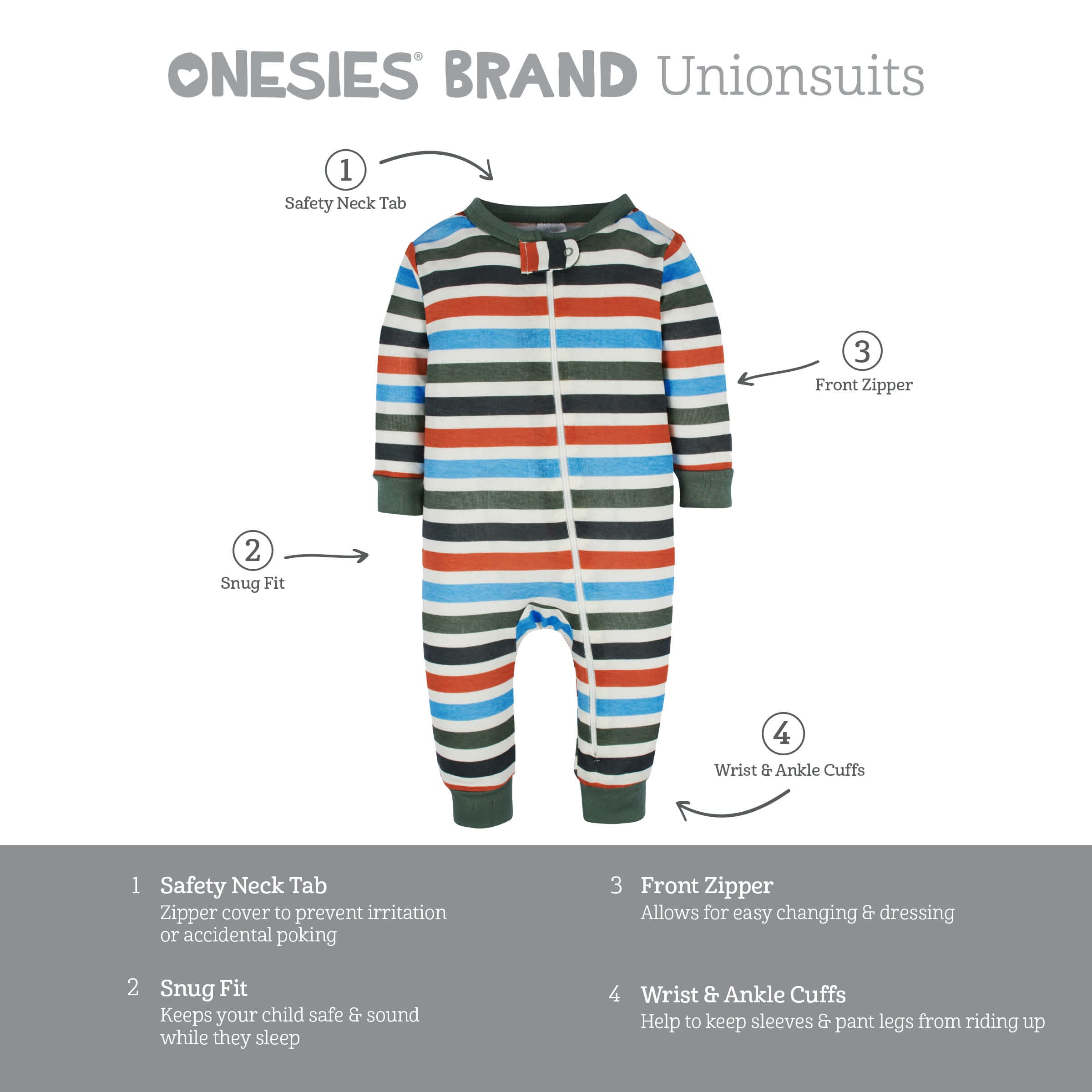 3-Pack Baby & Toddler Boys Unbearably Cute Snug Fit Footless Pajamas - Image 7