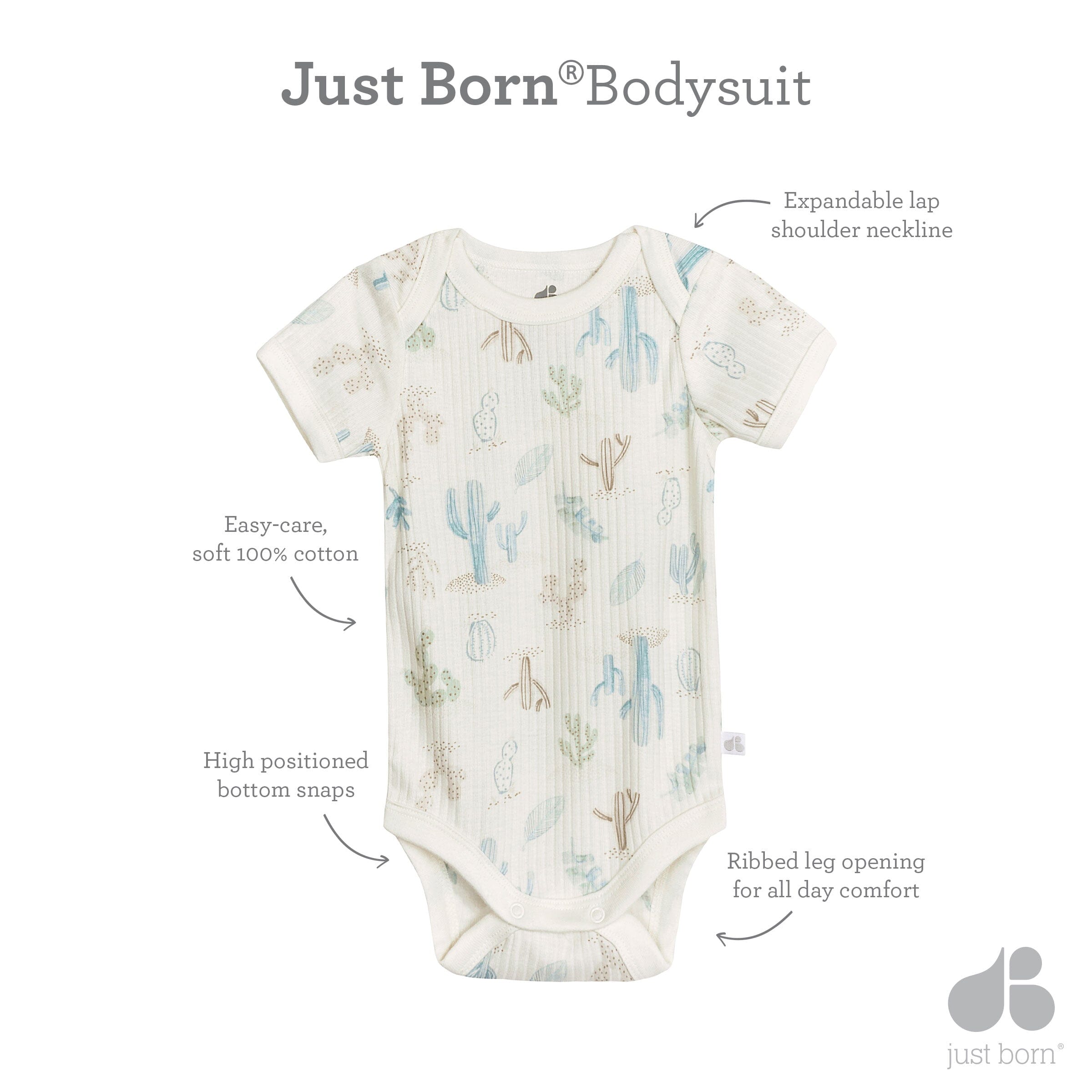 3-Pack Baby Boys Desert Cactus Short Sleeve Bodysuits - Image 13