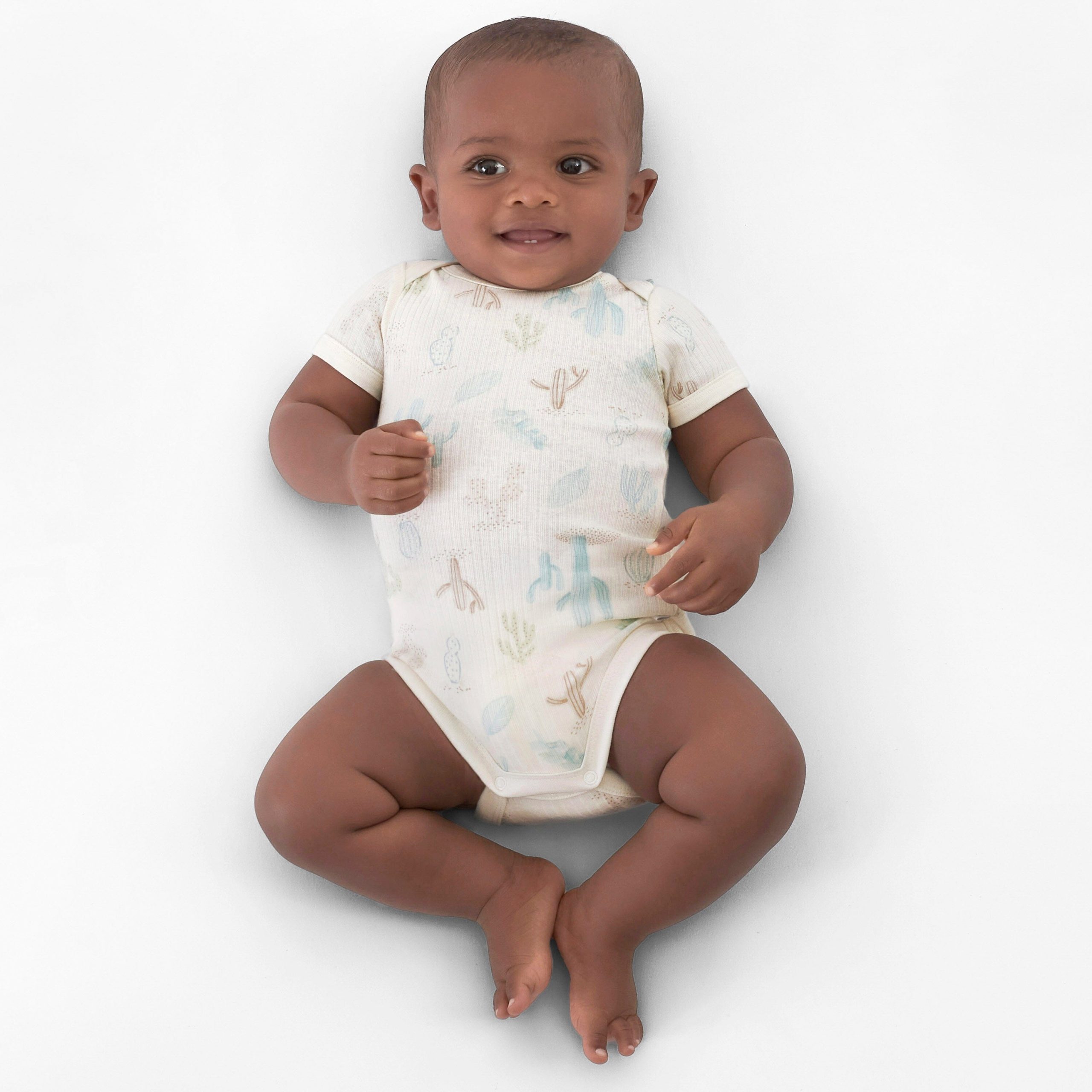 3-Pack Baby Boys Desert Cactus Short Sleeve Bodysuits - Image 2