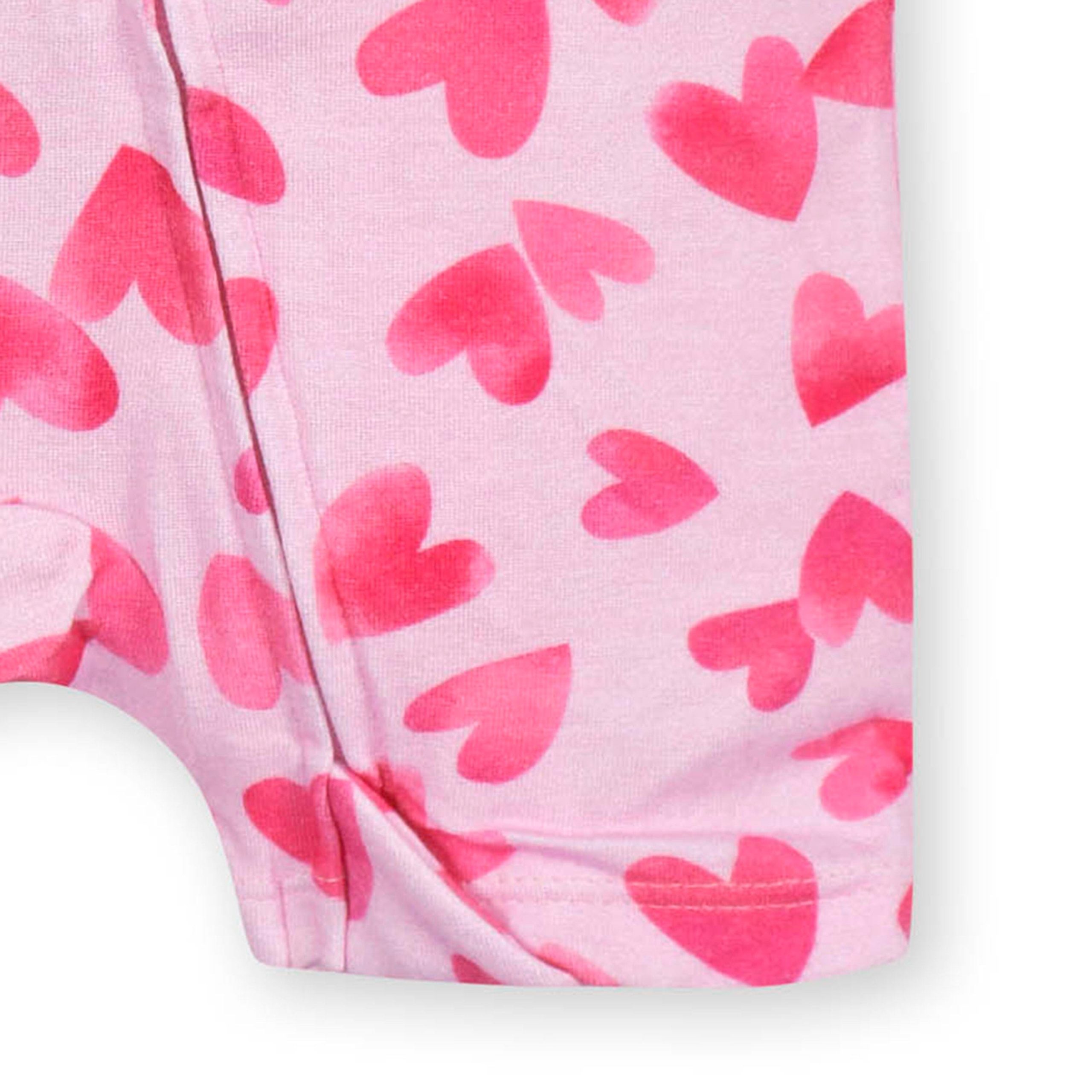 Baby Girls Heartfelt Buttery Soft Viscose Made from Eucalyptus Snug Fit Romper - Image 4
