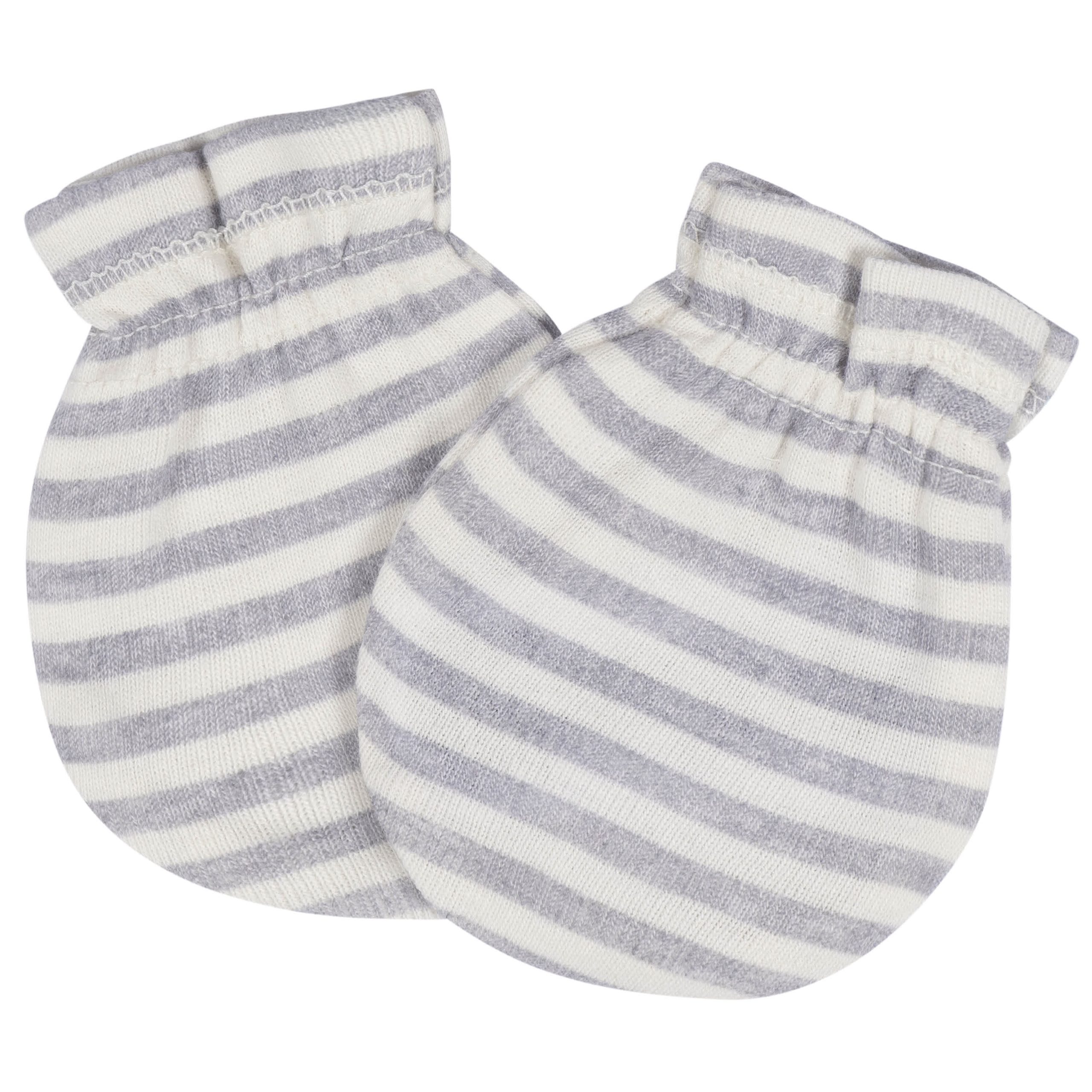 8-Piece Baby Neutral Happy Veggies No Scratch Mittens & Caps Set - Image 5