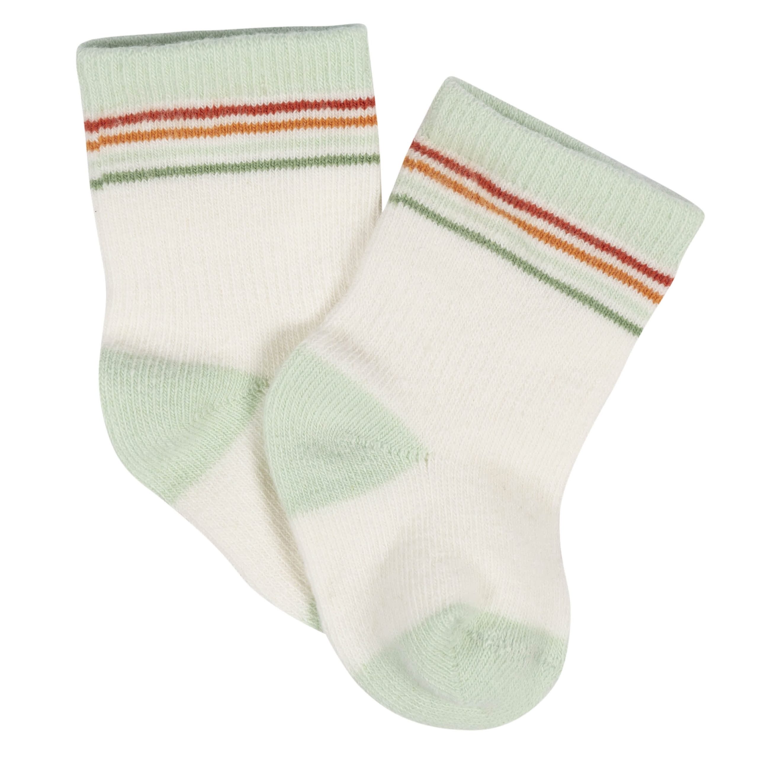 8-Pack Baby Neutral Happy Veggies Jersey Wiggle Proof® Socks - Image 7