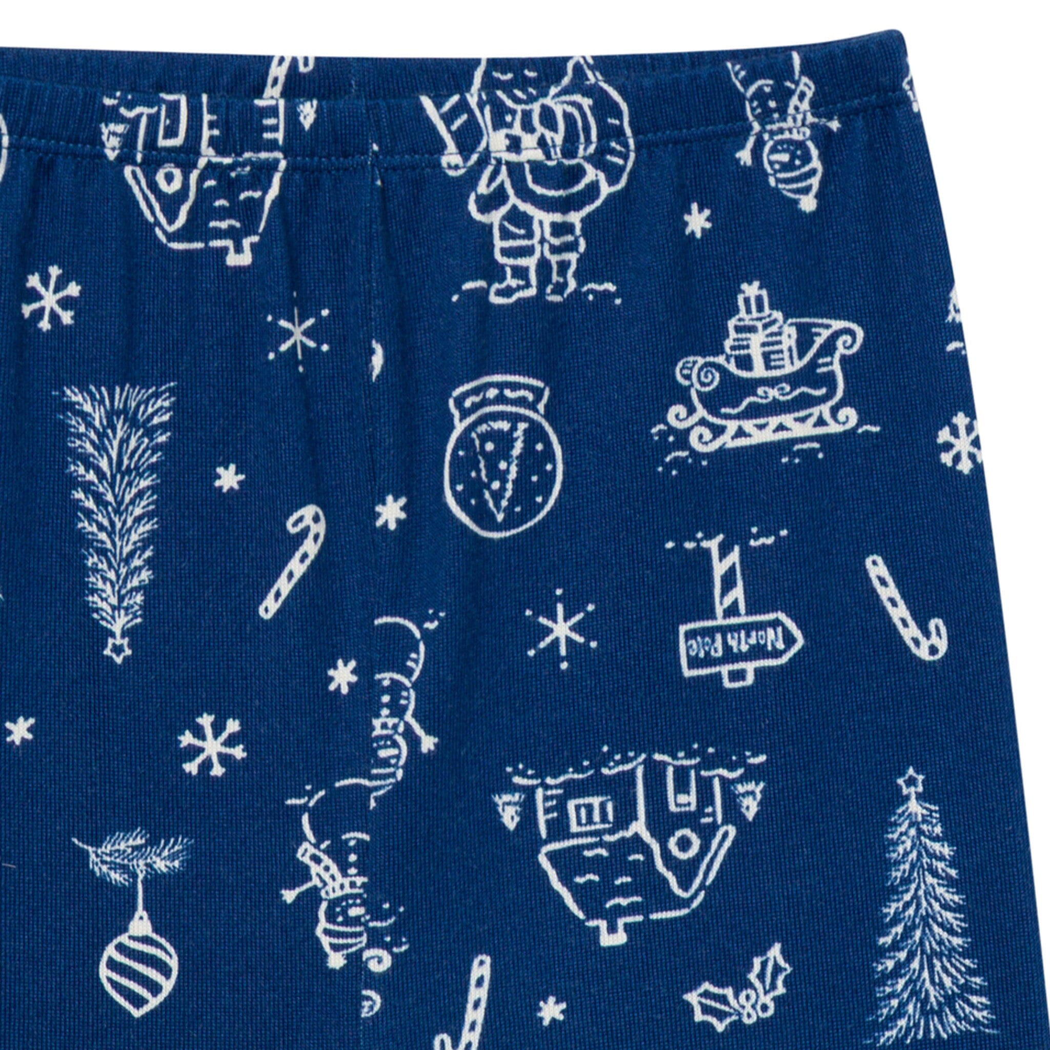 2-Piece Infant & Toddler Neutral Navy Toile Snug Fit Pajamas - Image 9