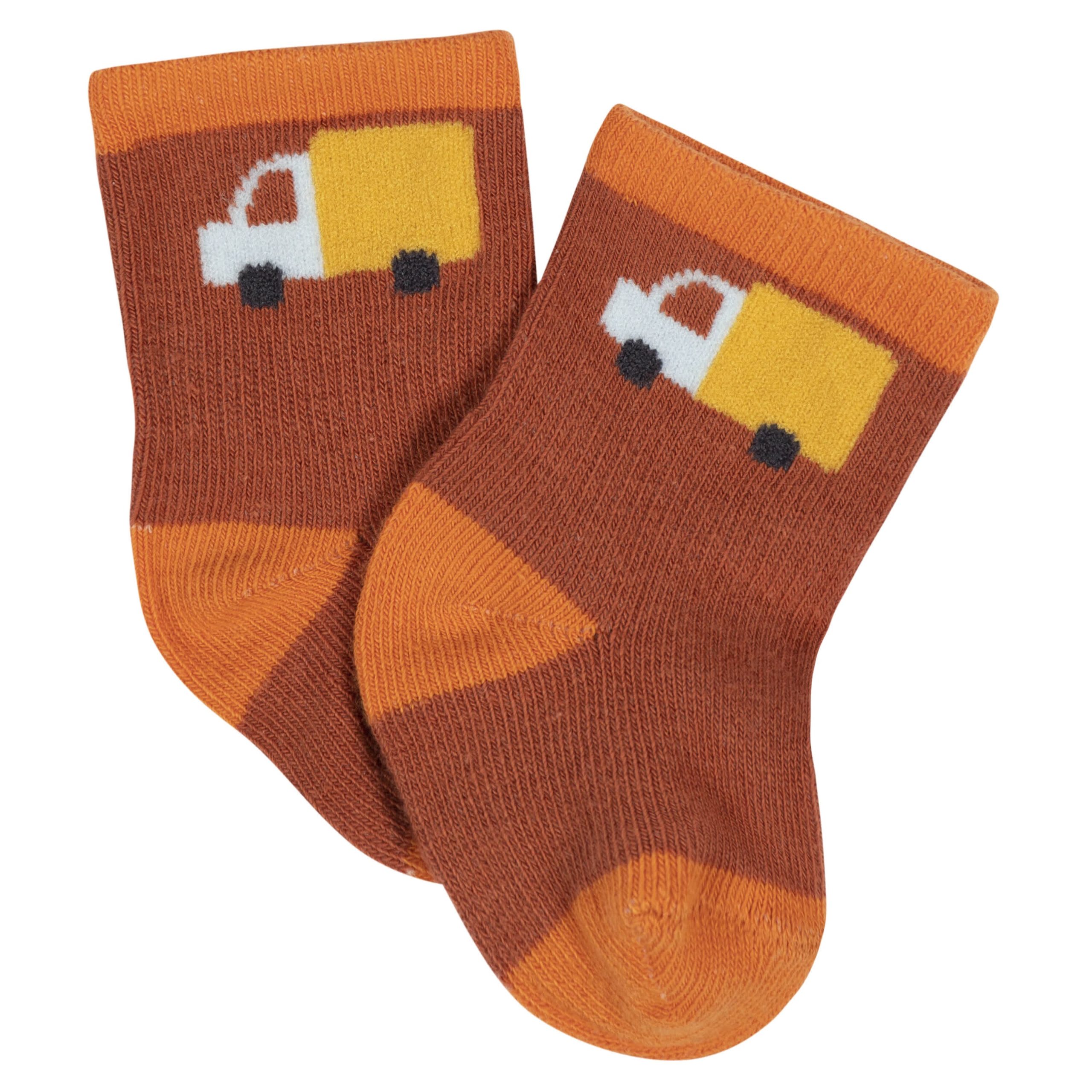 8-Pack Baby Boys Transportation Zone Jersey Wiggle Proof® Socks - Image 2