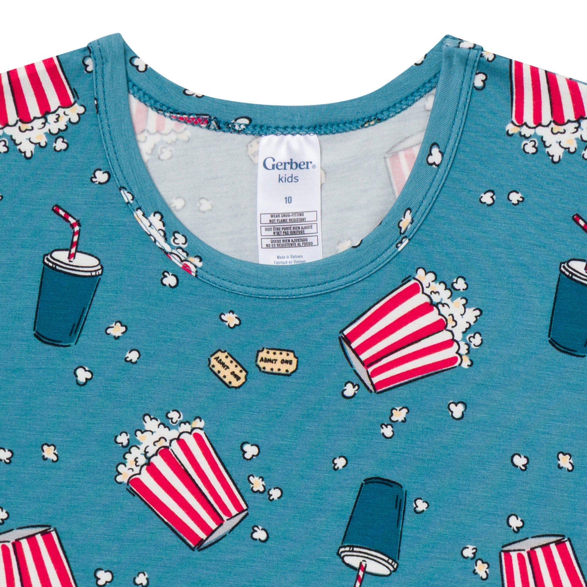 2-Piece Infant & Toddler Neutral Movie Night Snug Fit Pajamas - Image 3