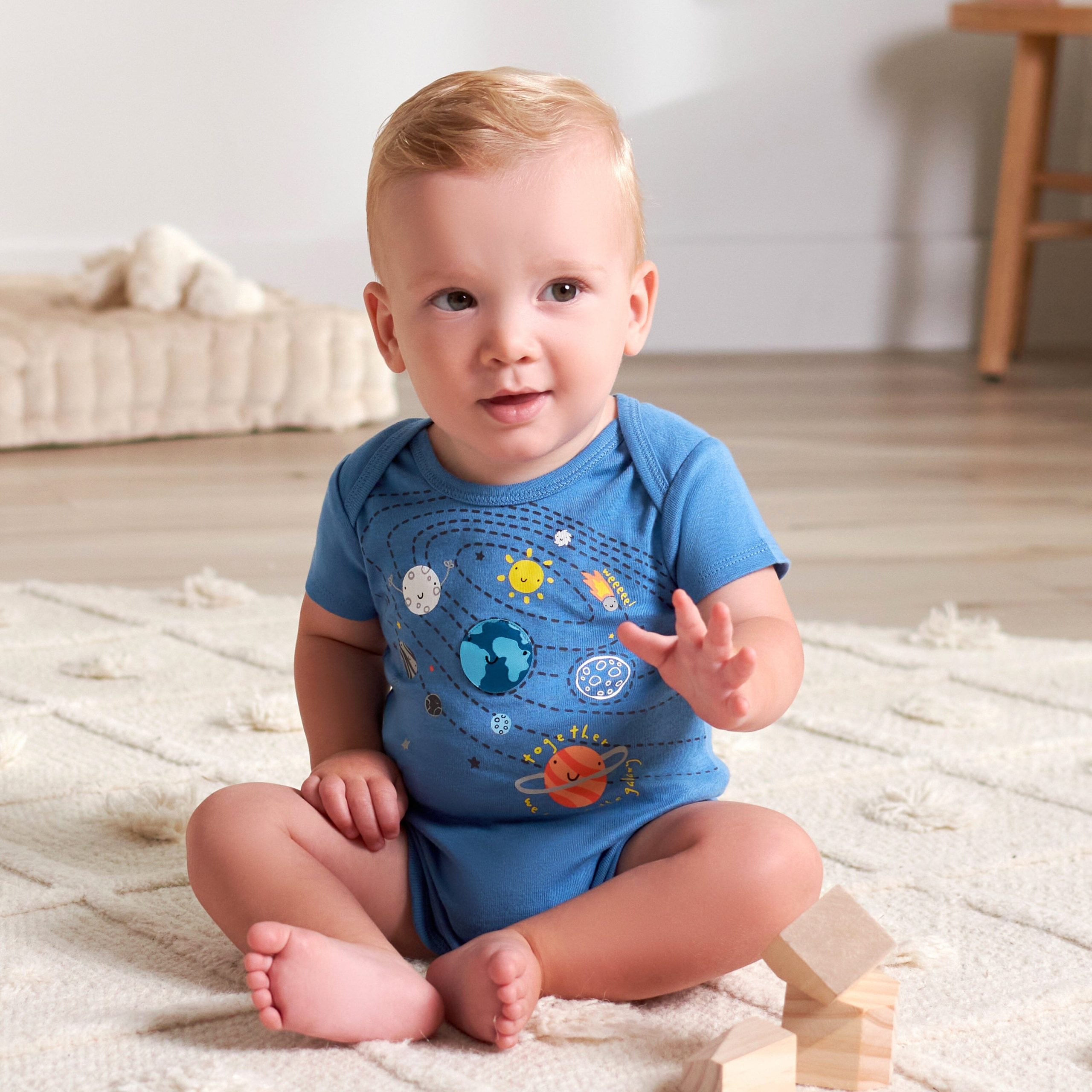 8-Pack Baby Boys Space Explorer Onesies® Bodysuits - Image 2