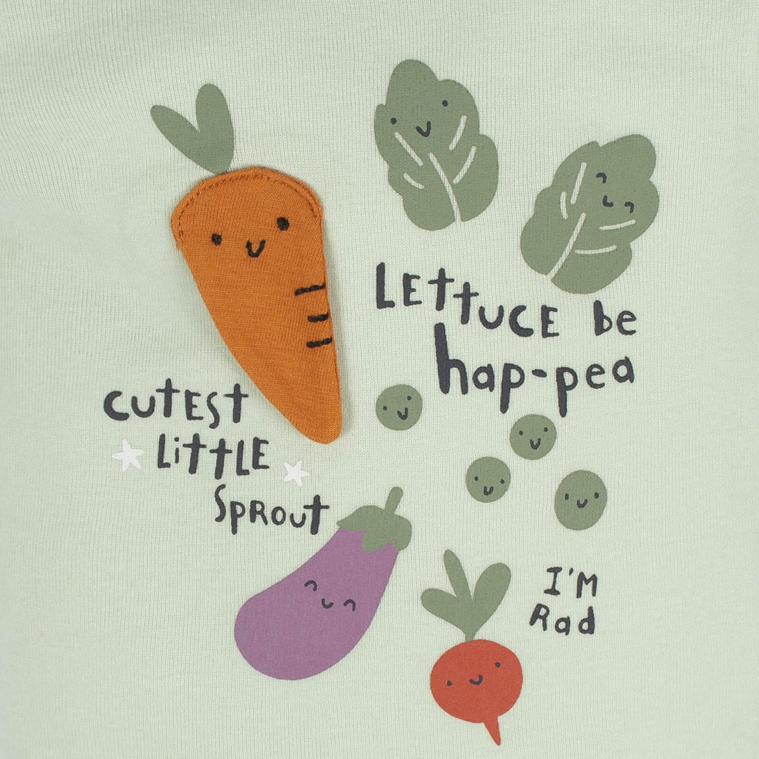 5-Pack Baby Neutral Happy Veggies Onesies® Bodysuits - Image 4