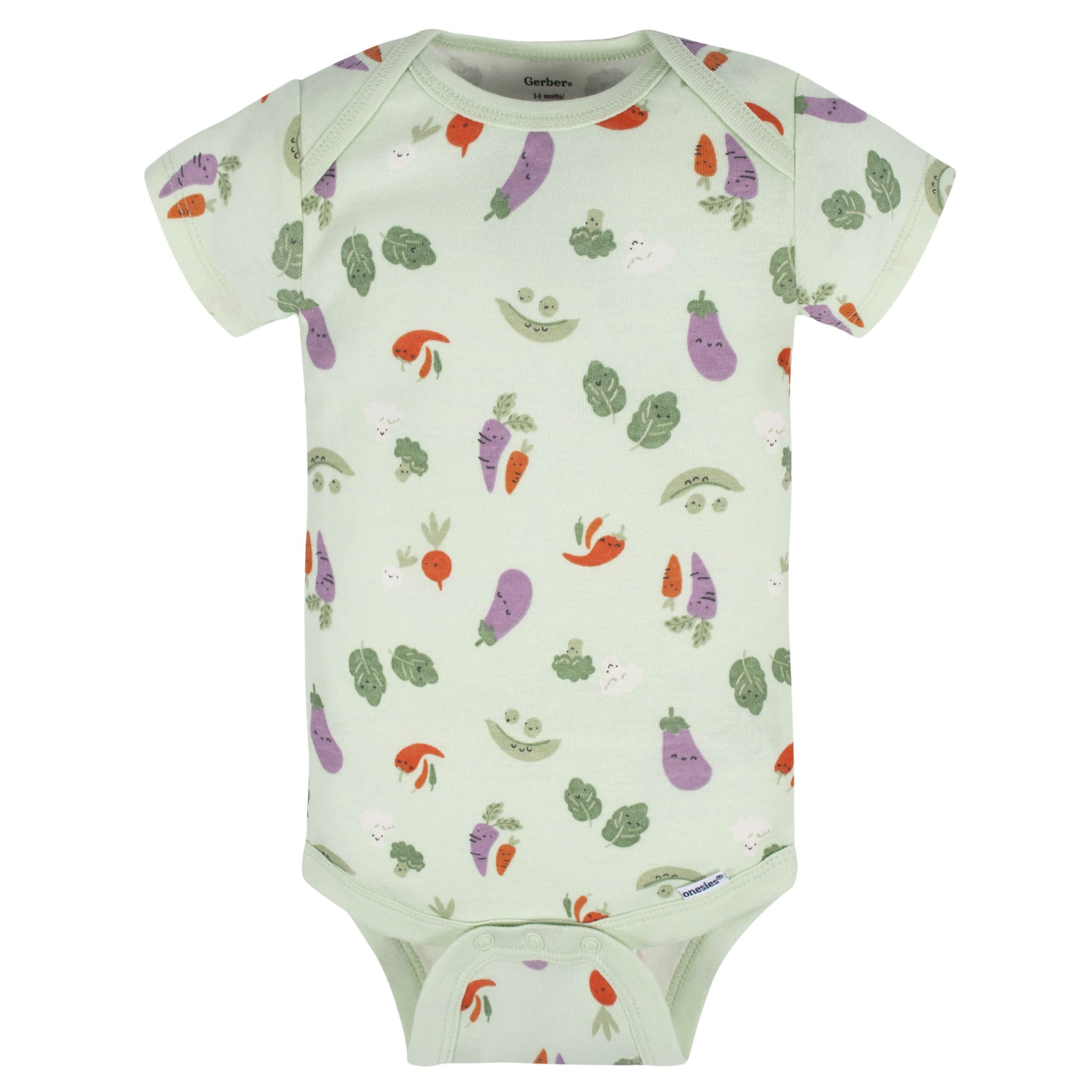 5-Pack Baby Neutral Happy Veggies Onesies® Bodysuits - Image 9