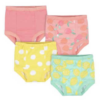 4-Pack Toddler Girls Lemons & Peaches Training Pants