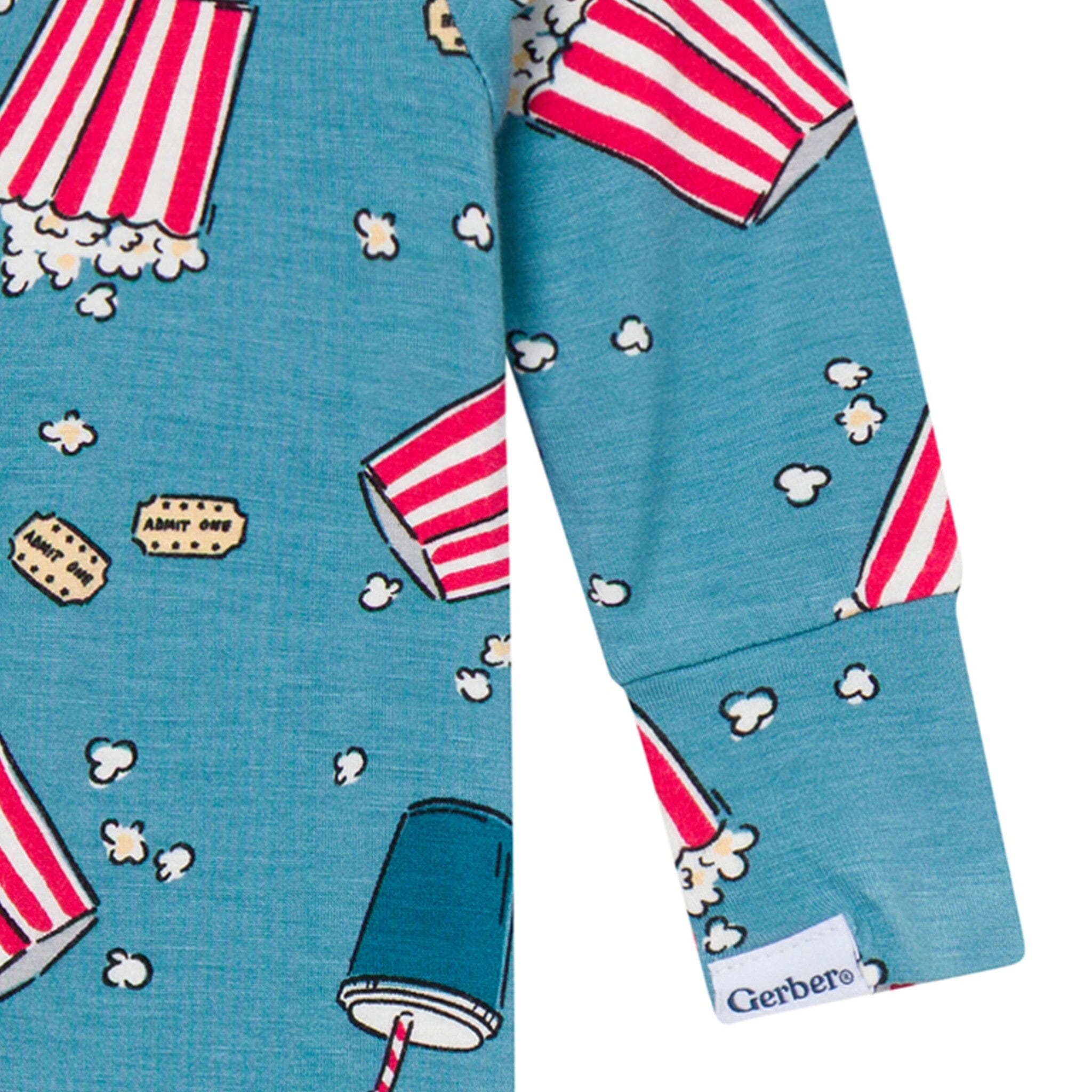 Baby & Toddler Neutral Movie Night Snug Fit Footed Pajamas - Image 5