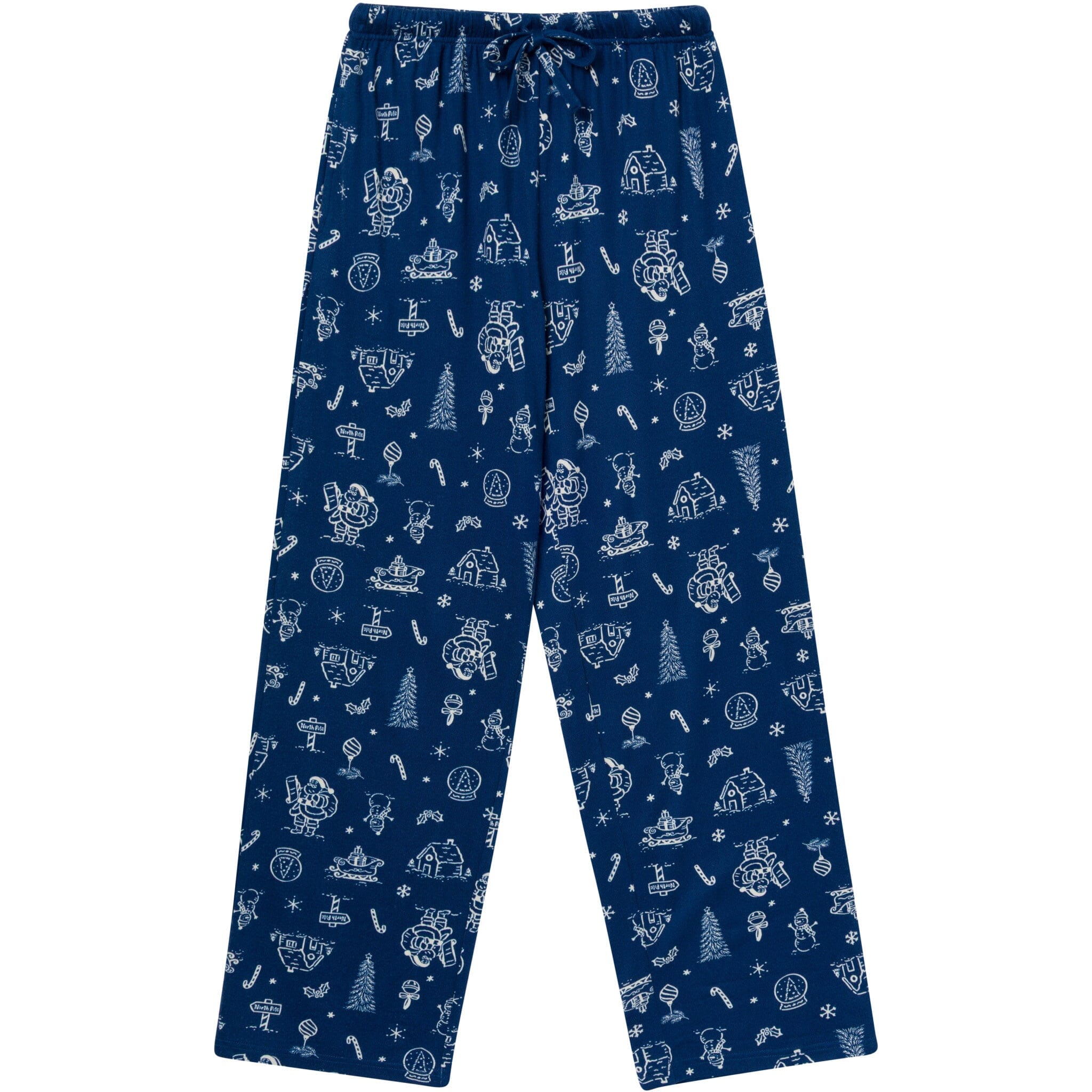 2-Piece Women's Navy Toile Hacci Pajamas - Image 8