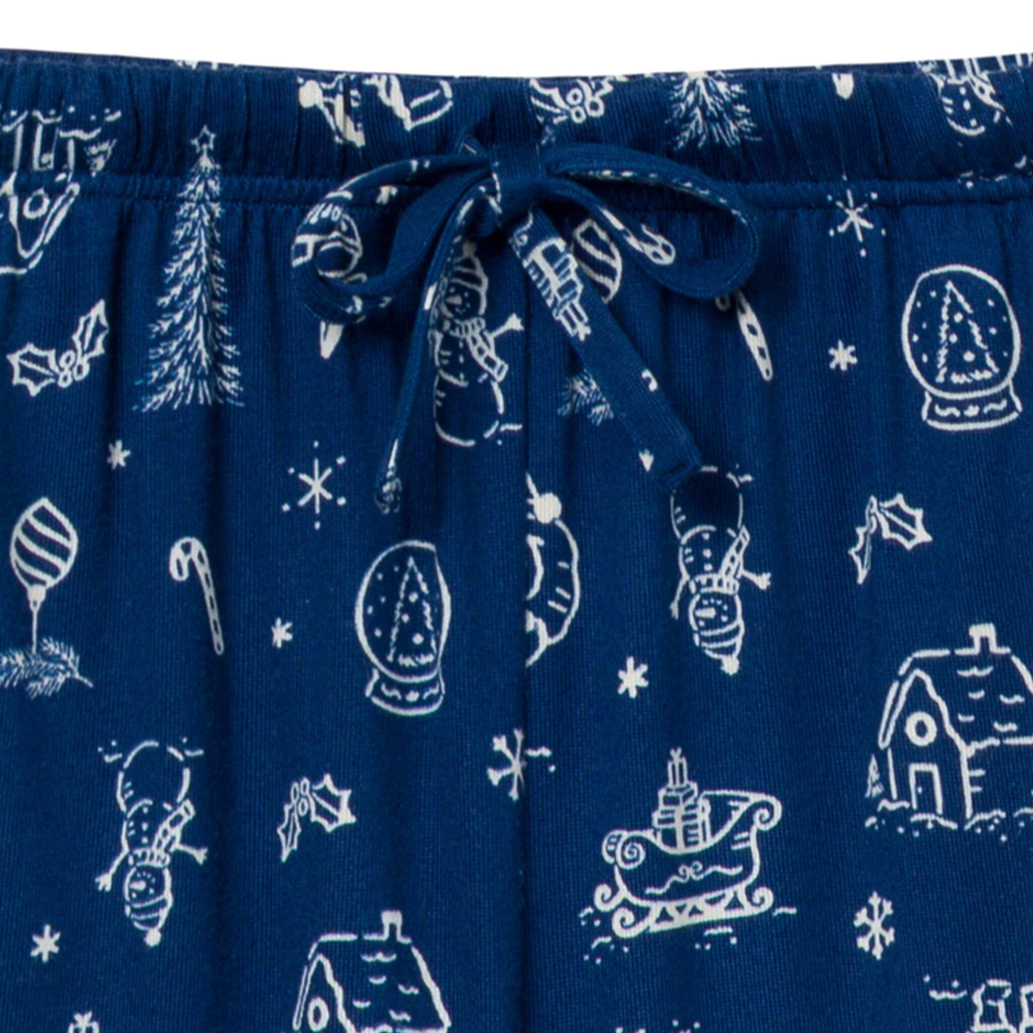 2-Piece Women's Navy Toile Hacci Pajamas - Image 9