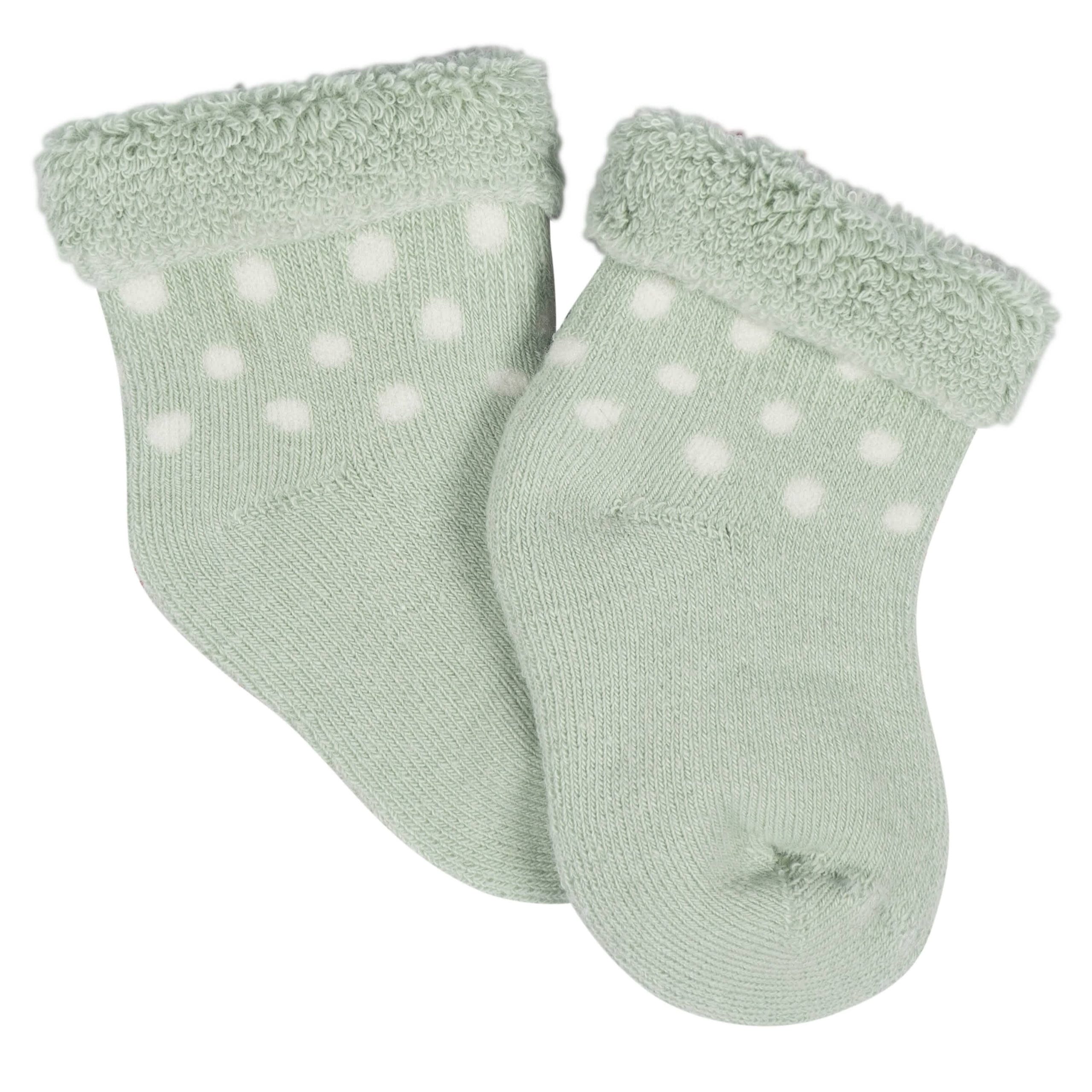 12-Pack Baby Girls Golden Floral Terry Wiggle Proof® Socks - Image 6