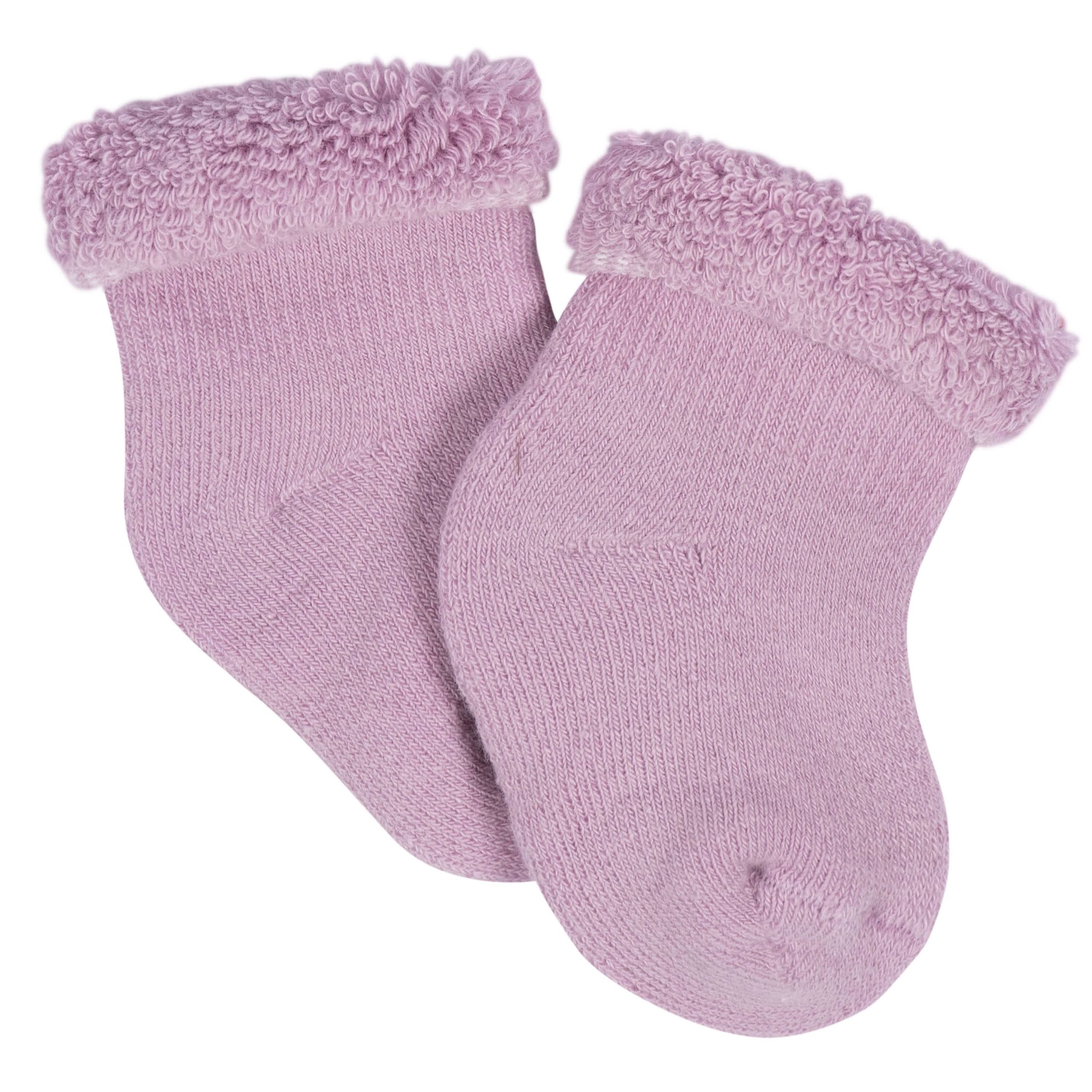 12-Pack Baby Girls Lavender Garden Terry Wiggle Proof® Socks - Image 13