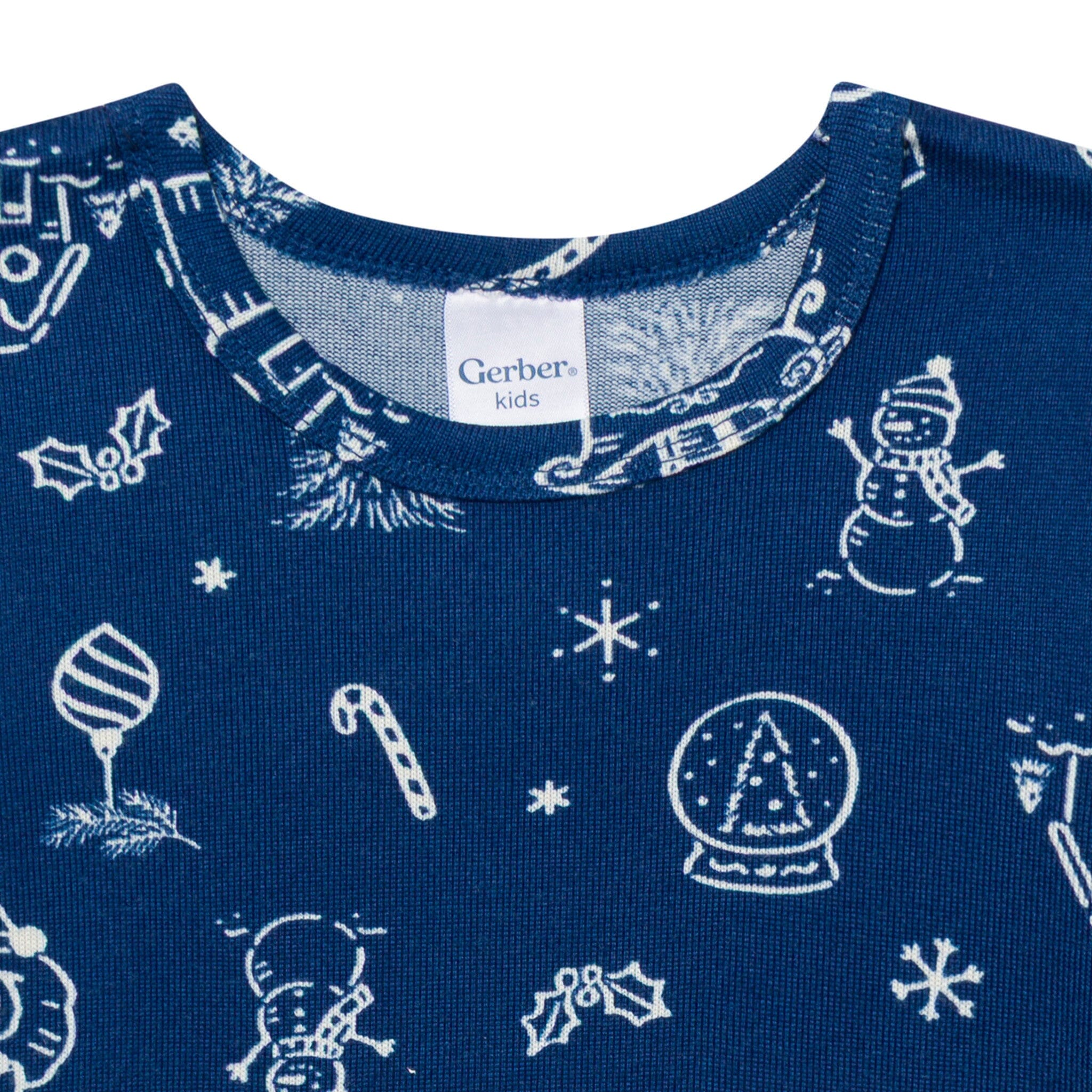 2-Piece Big Kids Neutral Navy Toile Hacci Pajamas - Image 6