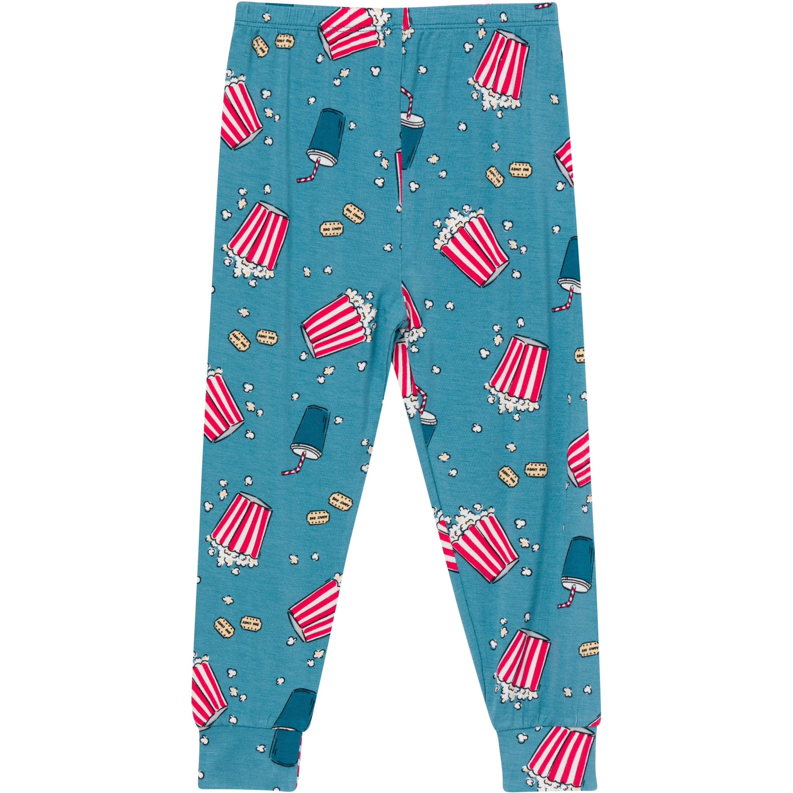 2-Piece Big Kids Neutral Movie Night Pajamas - Image 4