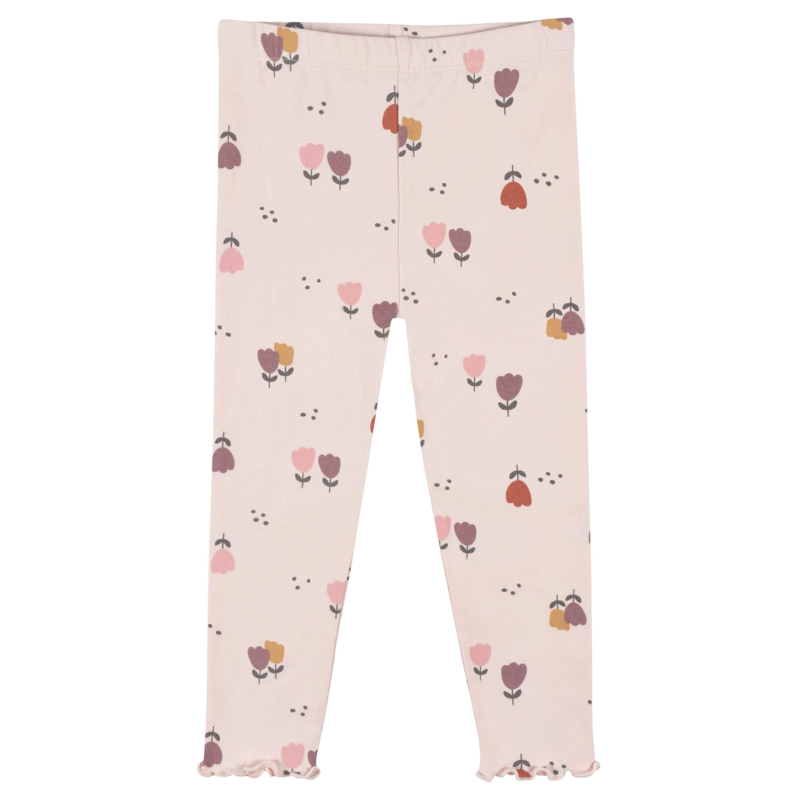 3-Pack Infant & Toddler Girls Burgundy Floral Leggings - Image 4