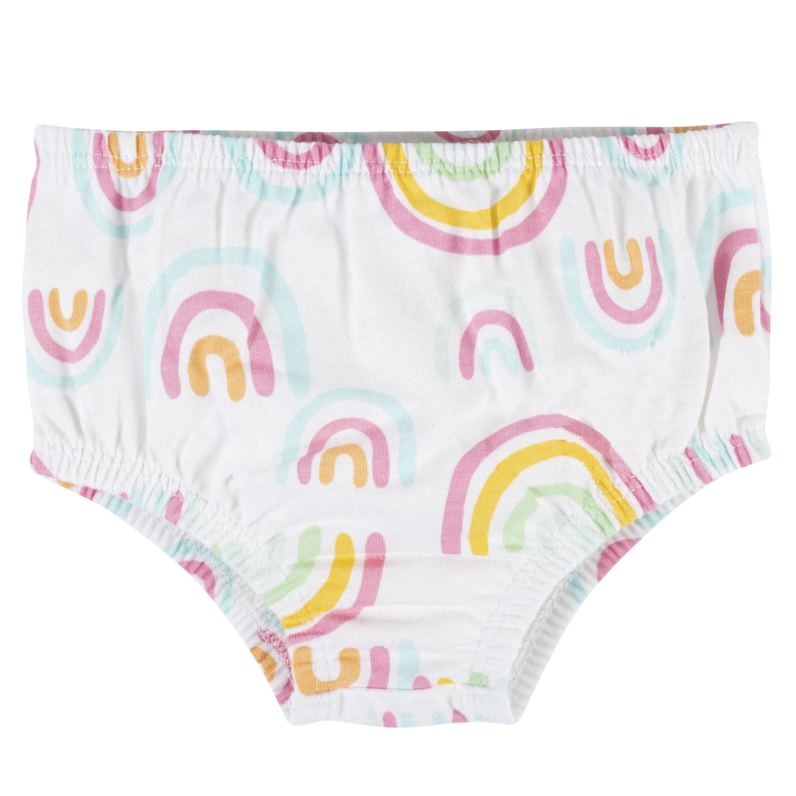 3-Piece Baby & Toddler Girls Dots Of Rainbows Dress, Diaper Cover & Sun Hat Set - Image 4