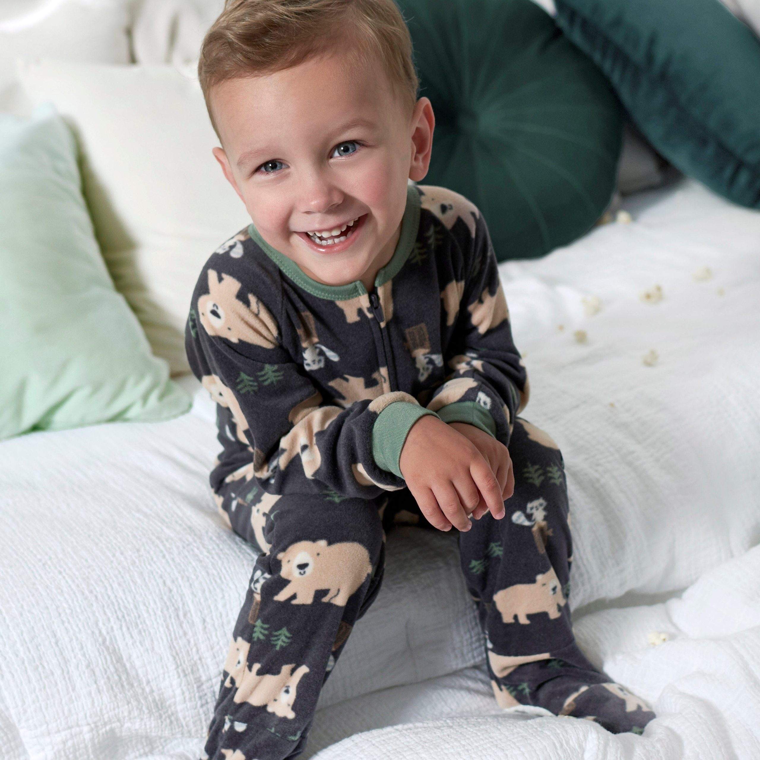 4-Pack Baby & Toddler Boys Buffalo & Bears Fleece Pajamas - Image 3