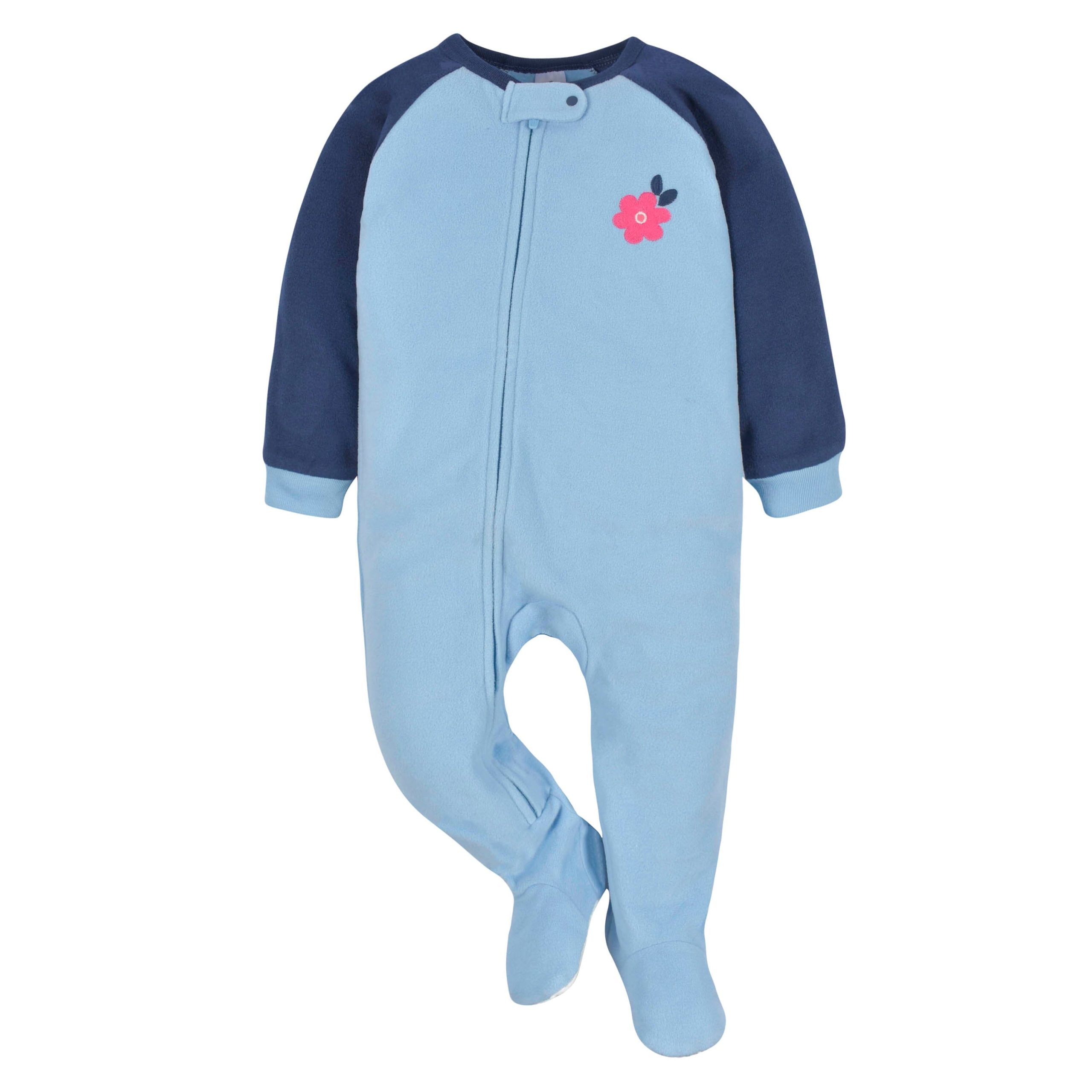 4-Pack Baby & Toddler Girls Fox & Floral Fleece Pajamas - Image 4